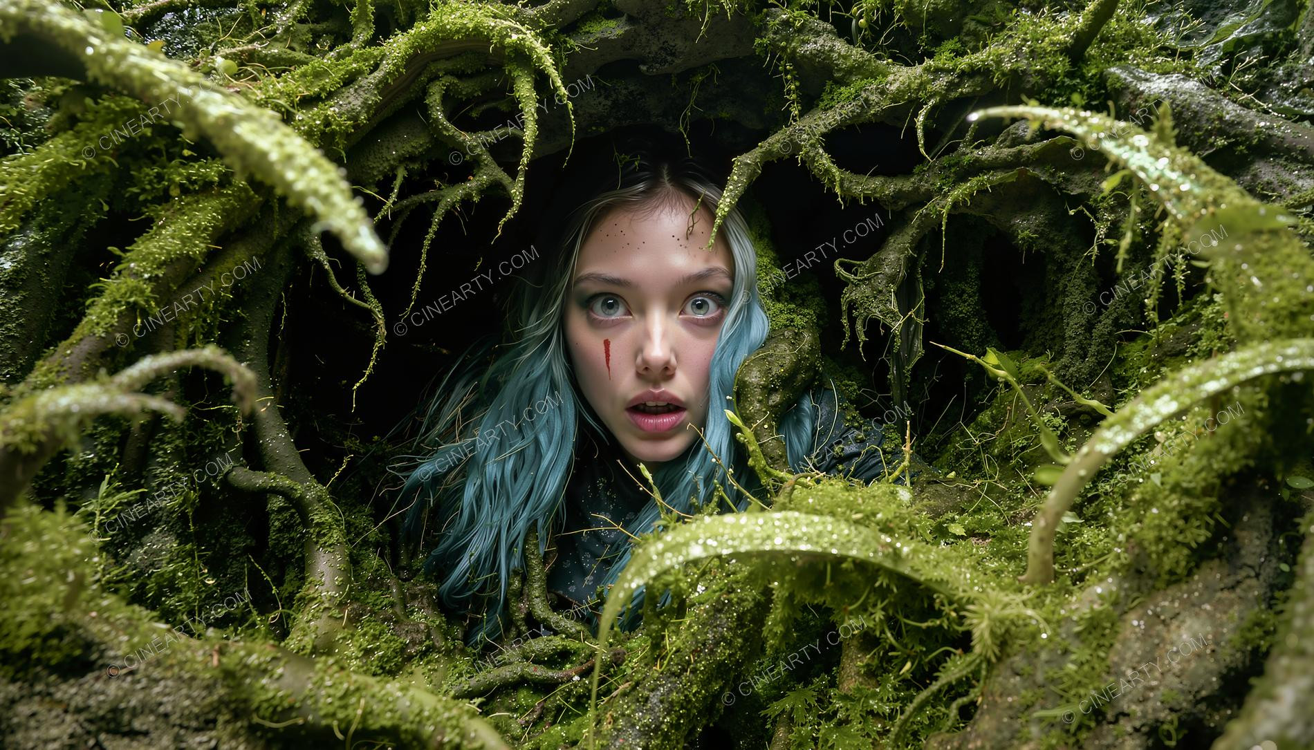 Plants engulf a Girl (Horror) 30021