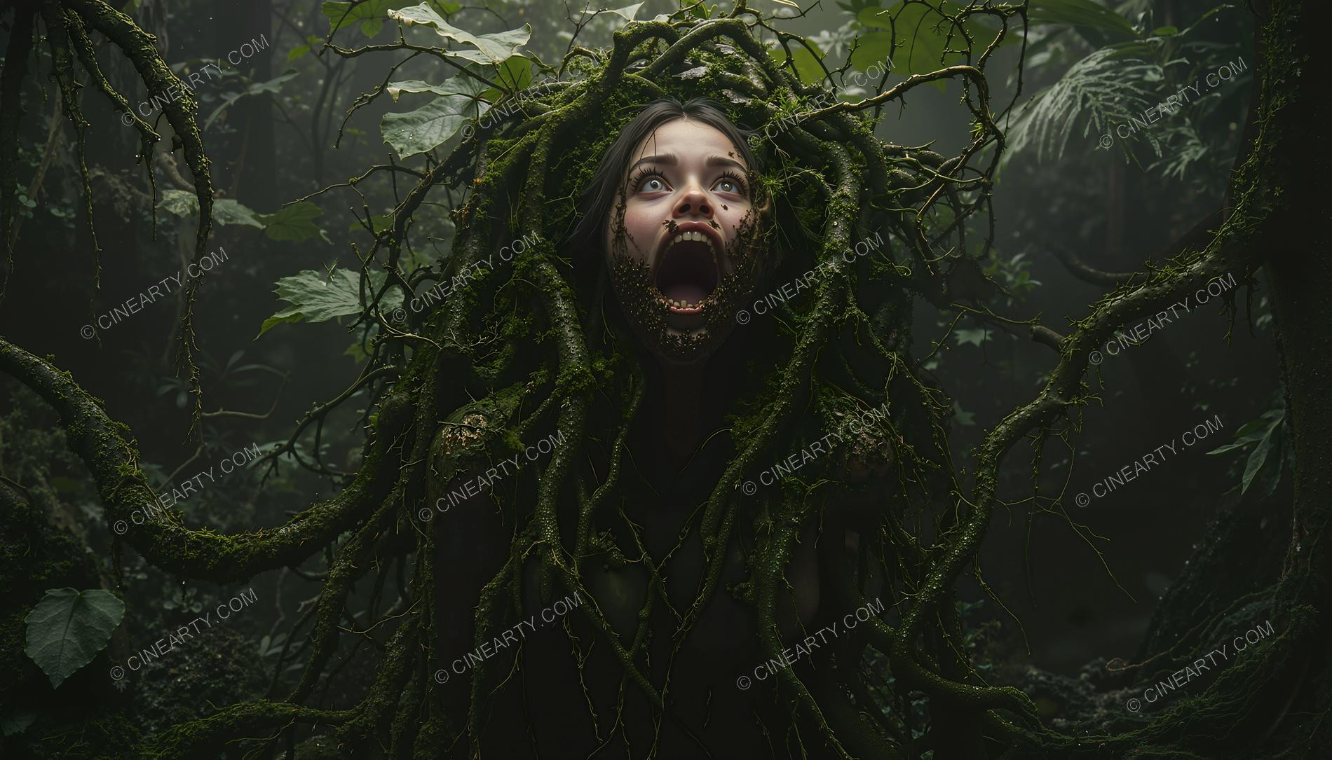 Plants engulf a Girl (Horror) 65014