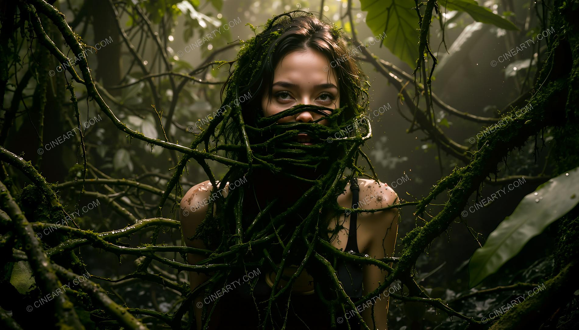 Plants engulf a Girl (Horror) 93567