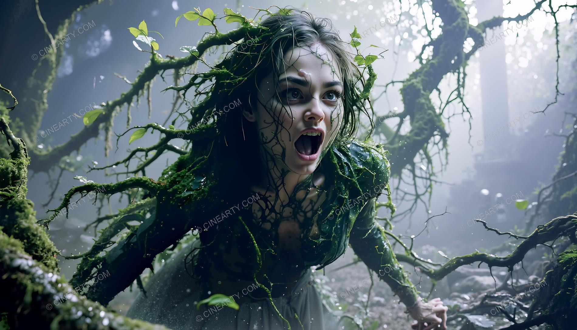Plants engulf a Girl (Horror) 29482