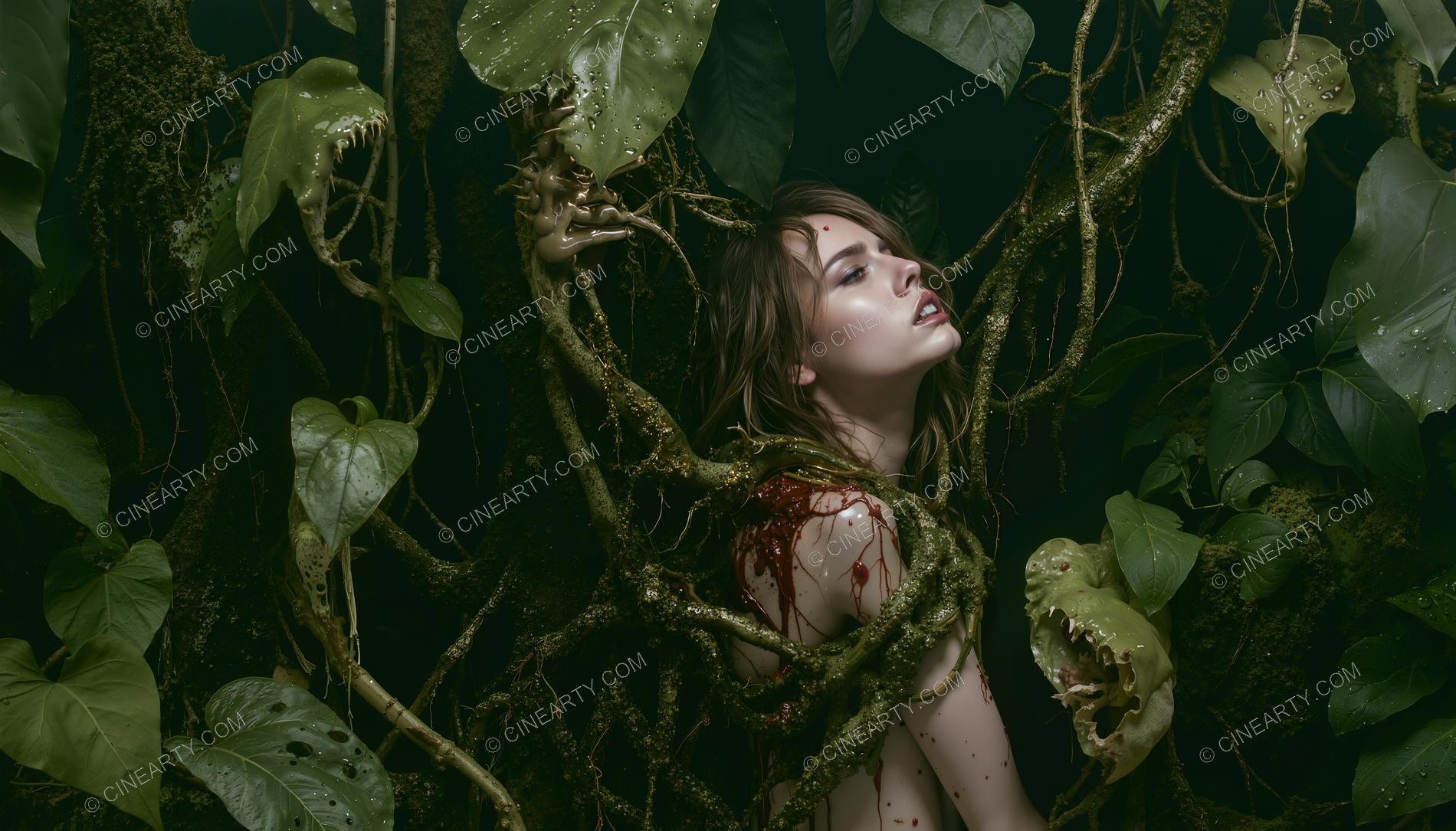 Plants engulf a Girl (Horror) 26062