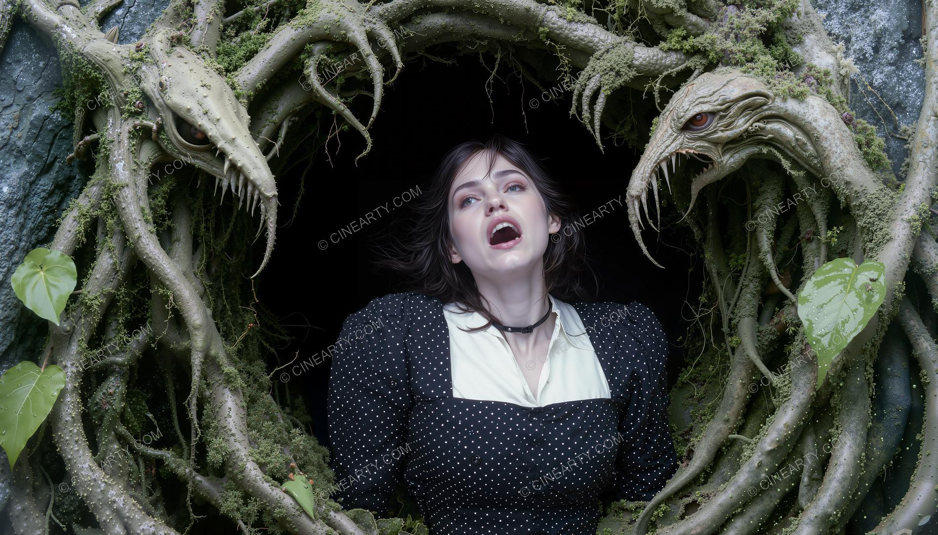 Plants engulf a Girl (Horror) 73725