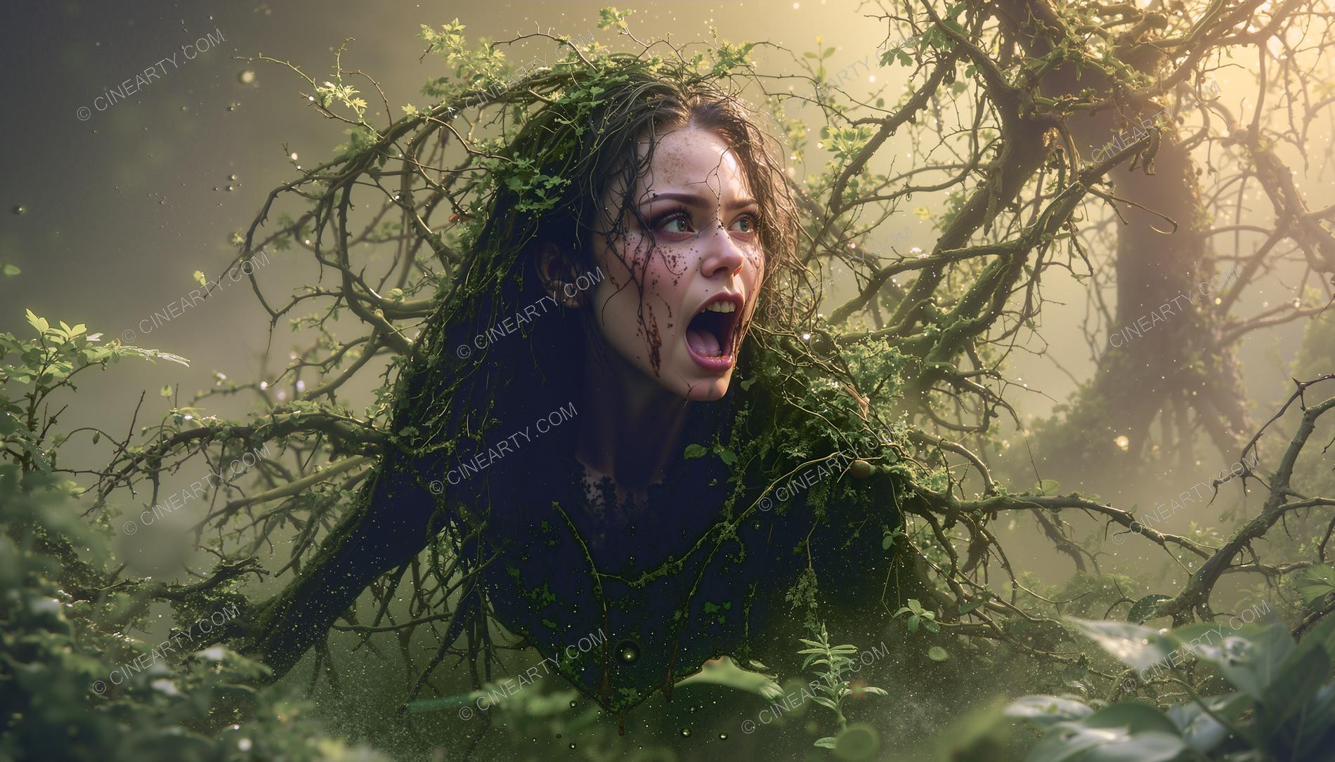 Plants engulf a Girl (Horror) 31131