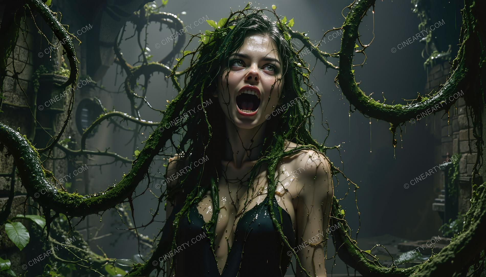 Plants engulf a Girl (Horror) 47295