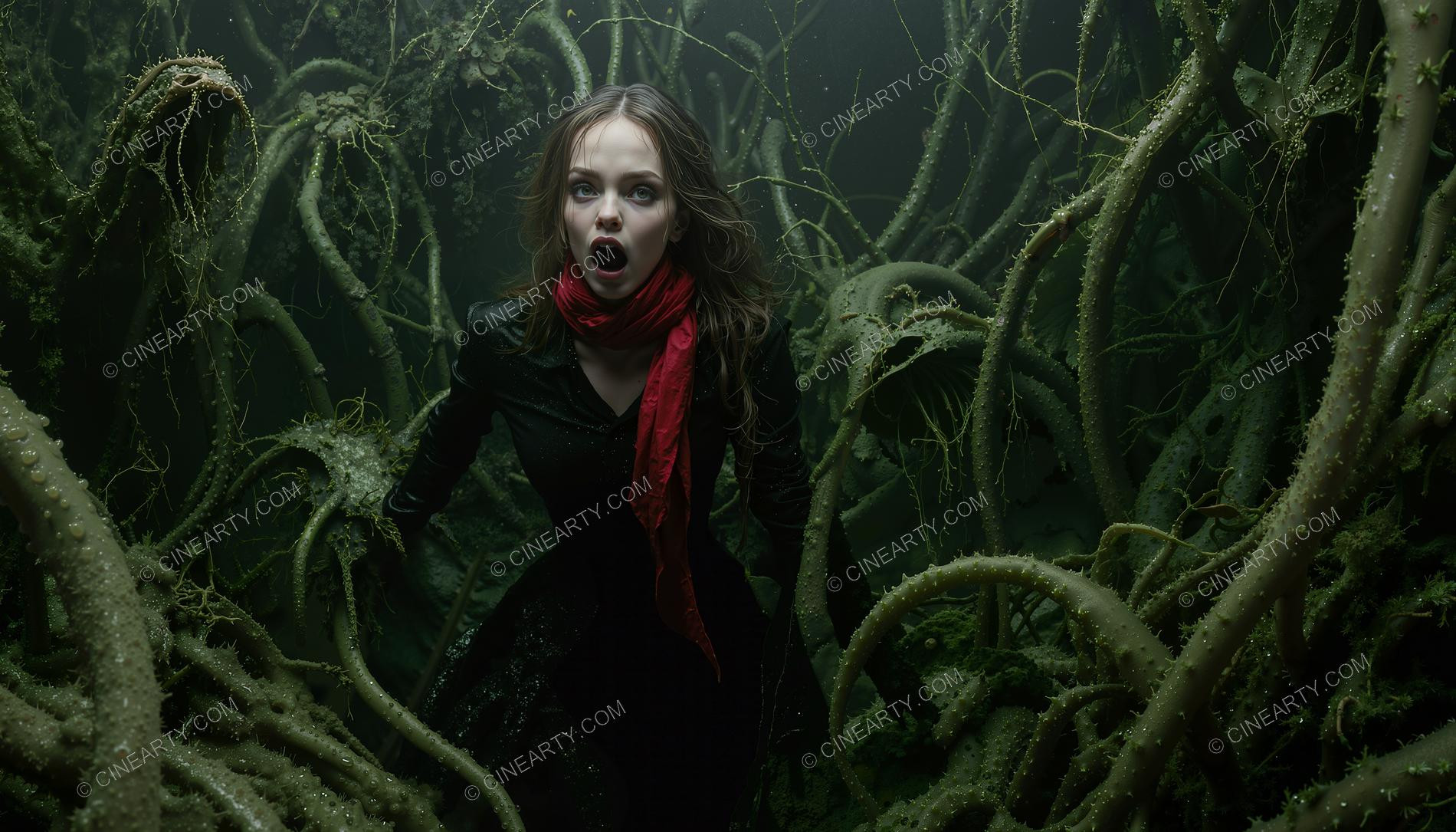 Plants engulf a Girl (Horror) 74634