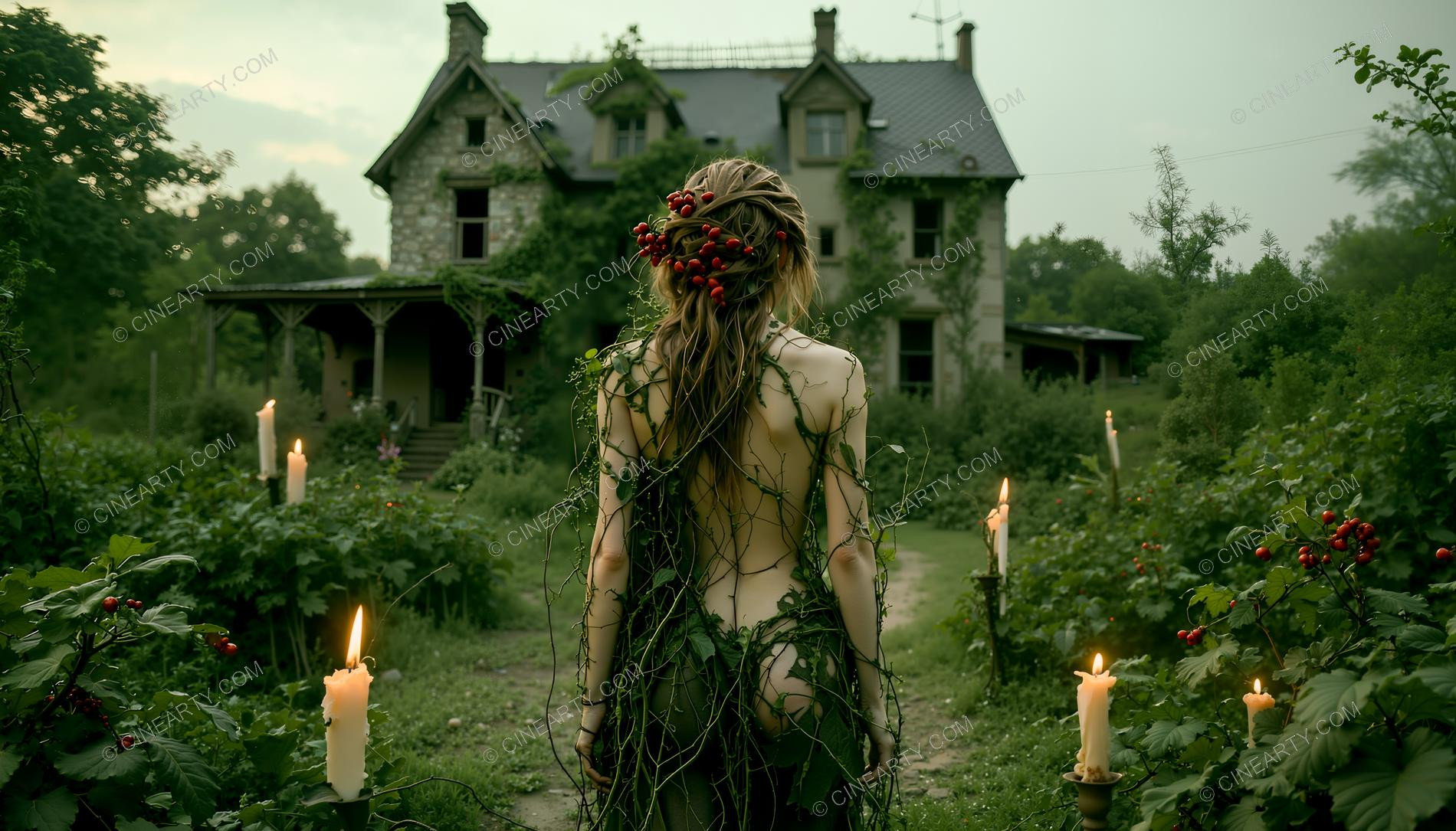 Plants Gently Entwine a Girl 87802