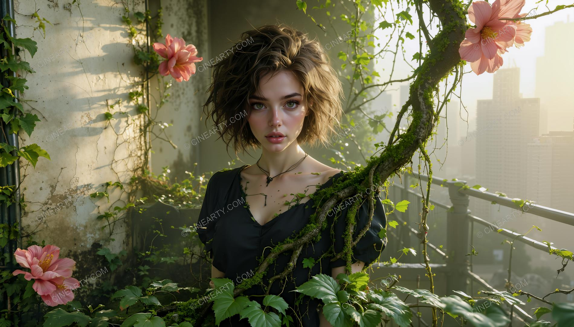 Plants Gently Entwine a Girl 56987