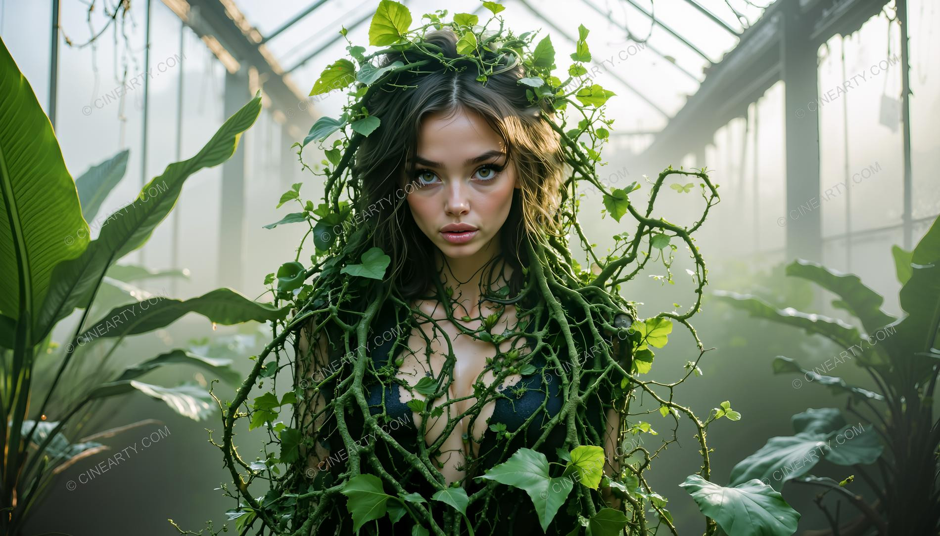 Plants Gently Entwine a Girl 42084