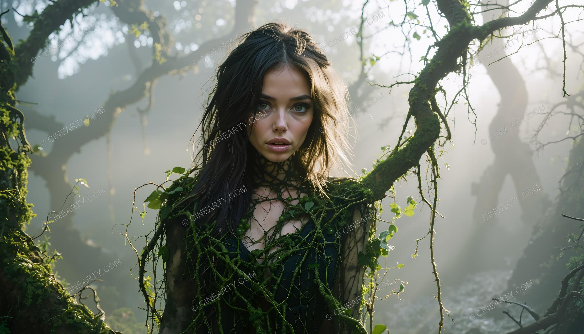 Plants Gently Entwine a Girl 89194