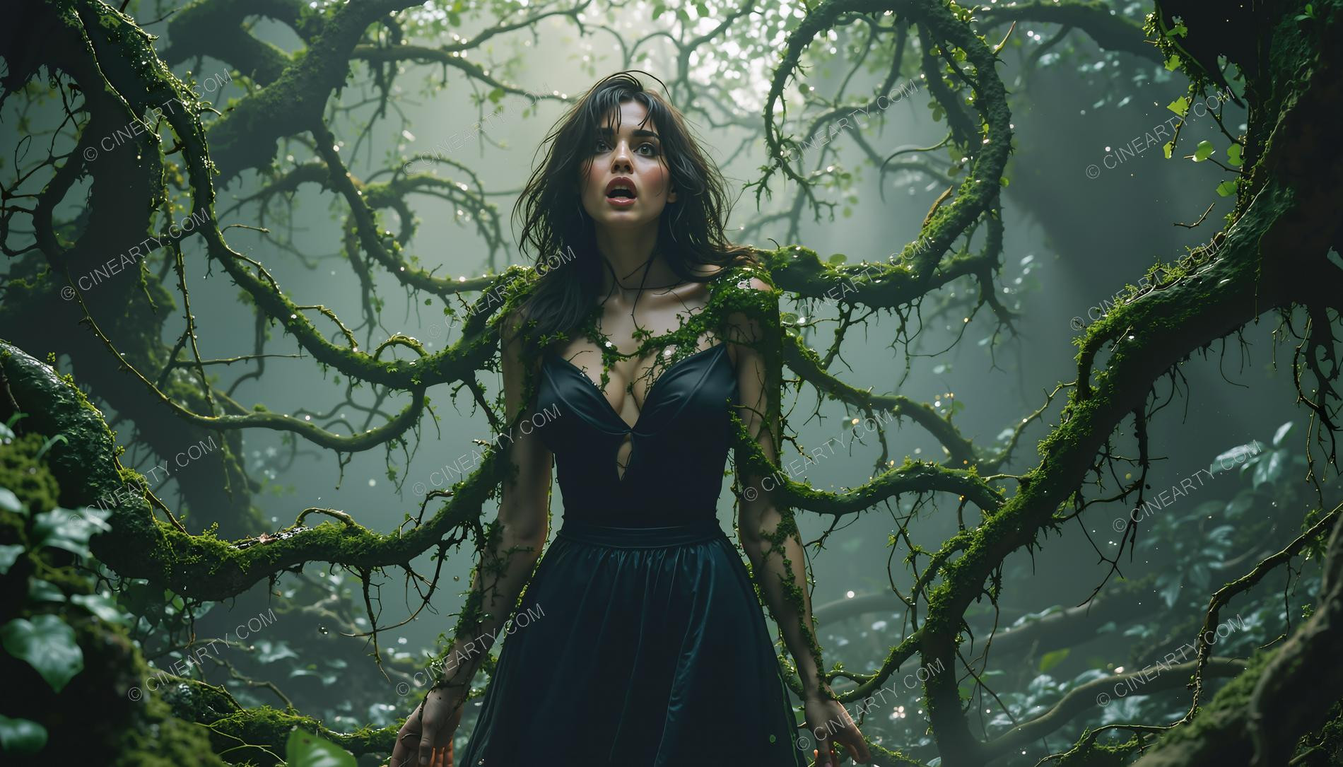 Plants Gently Entwine a Girl 95221