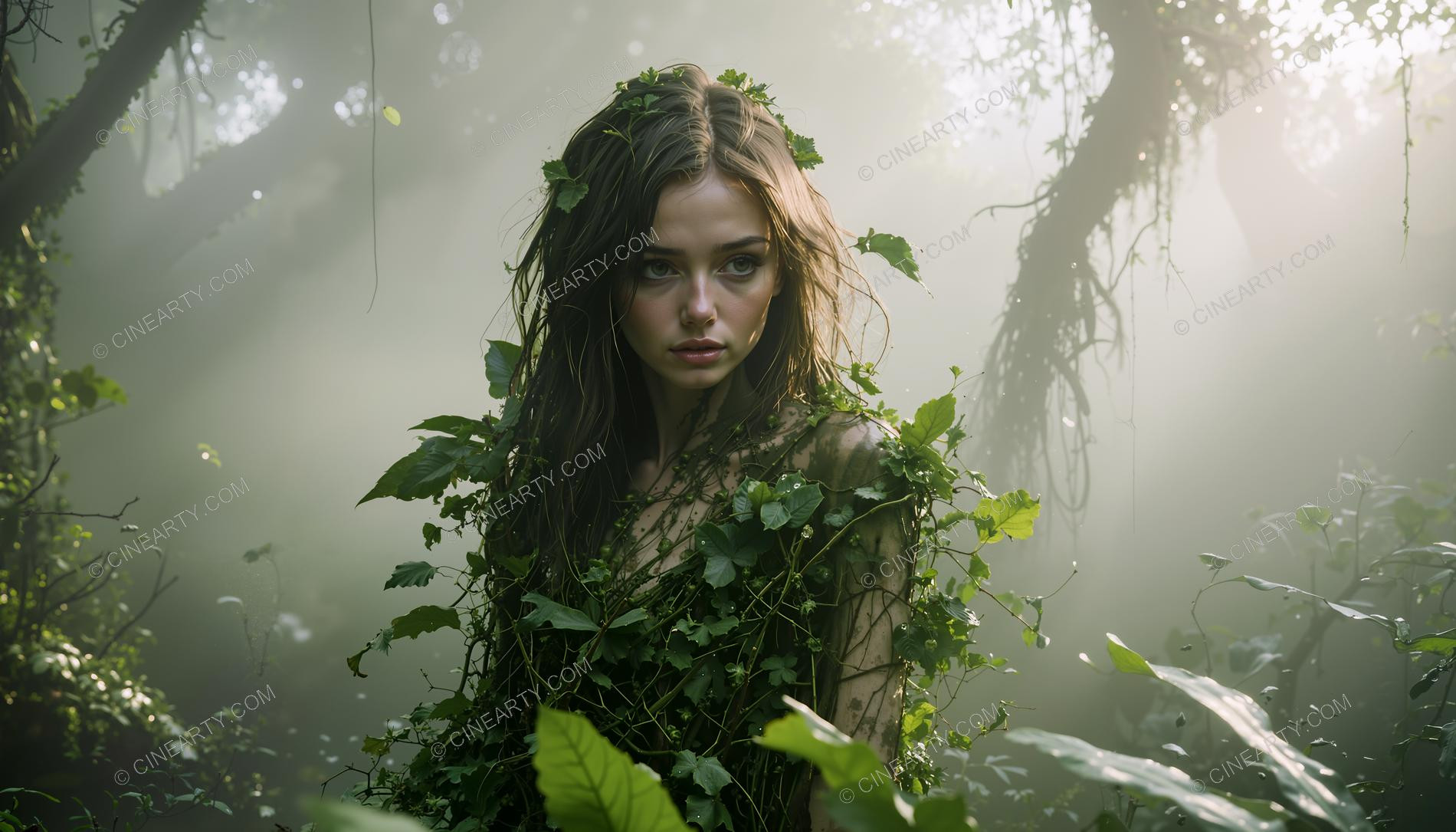 Plants Gently Entwine a Girl 51896