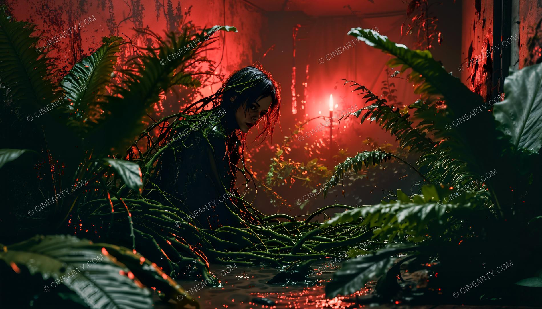 Plants Gently Entwine a Girl 81792