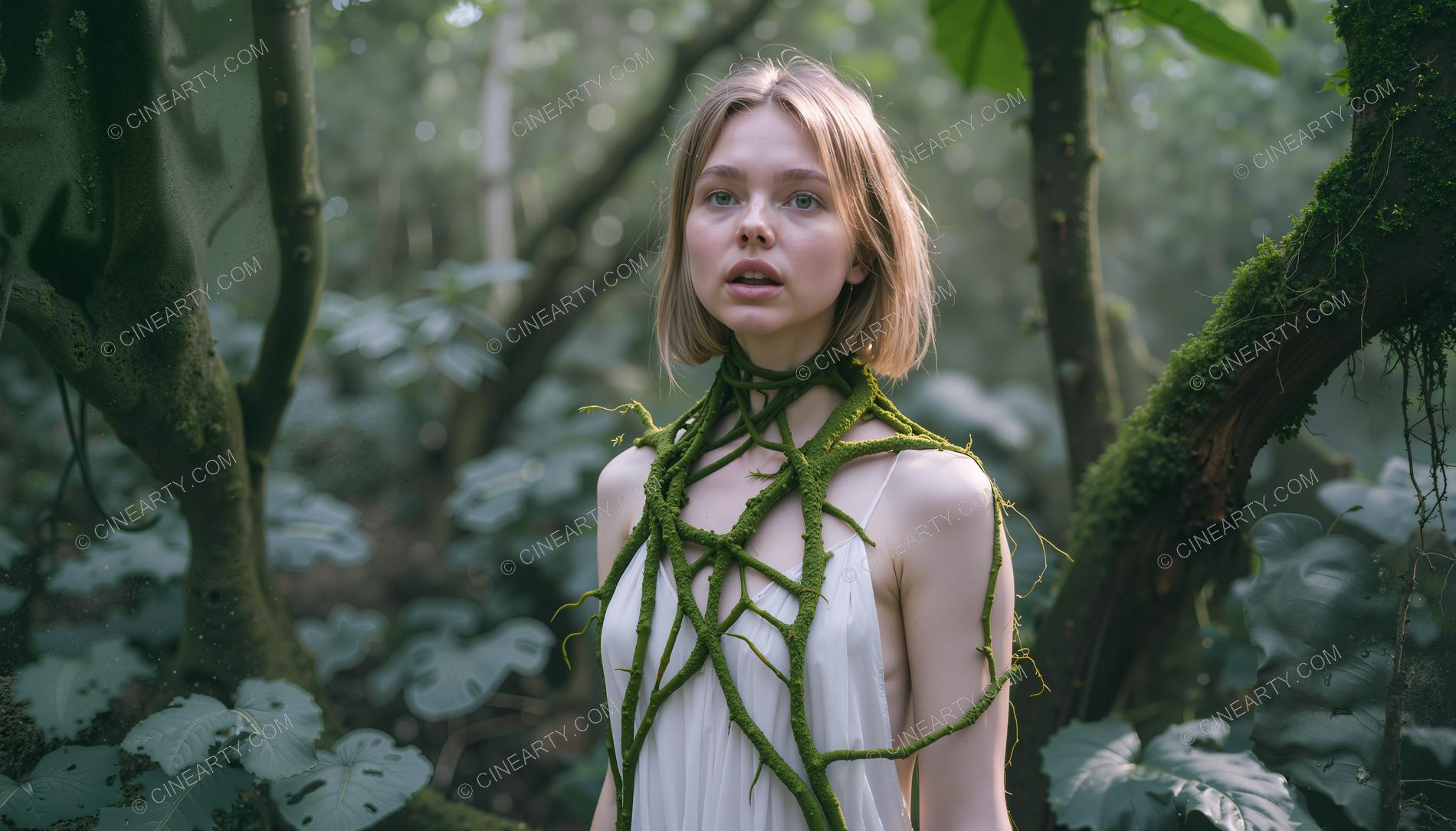 Plants Gently Entwine a Girl 33947