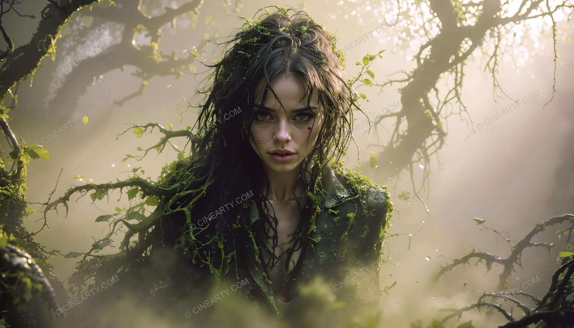 Plants Gently Entwine a Girl 91735