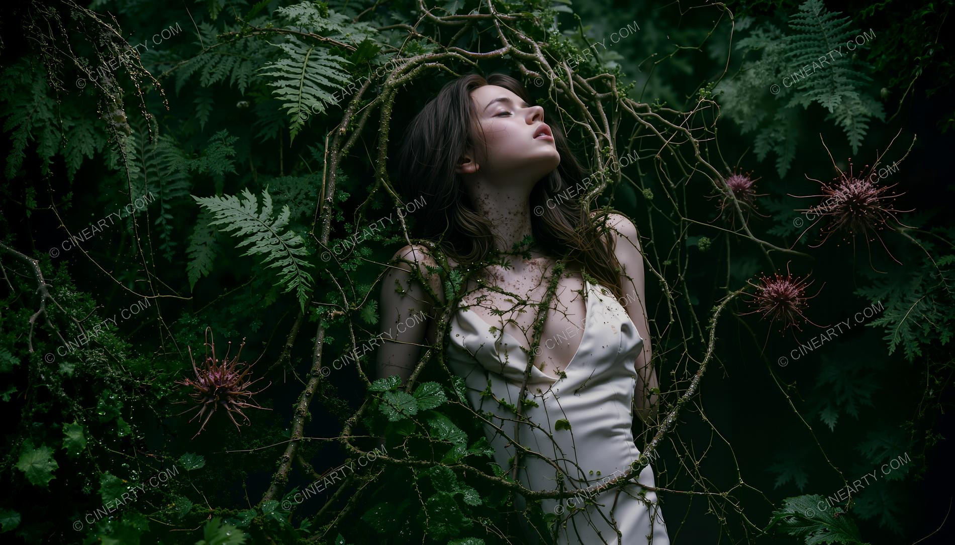 Plants Gently Entwine a Girl 92782