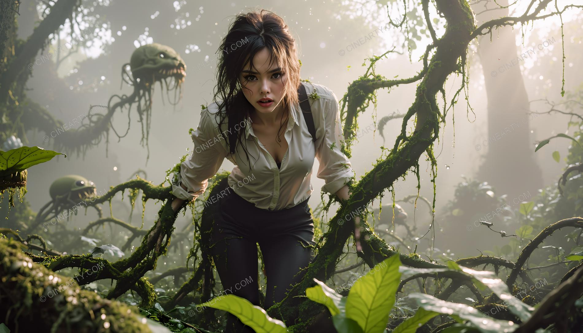 Plants Gently Entwine a Girl 70654