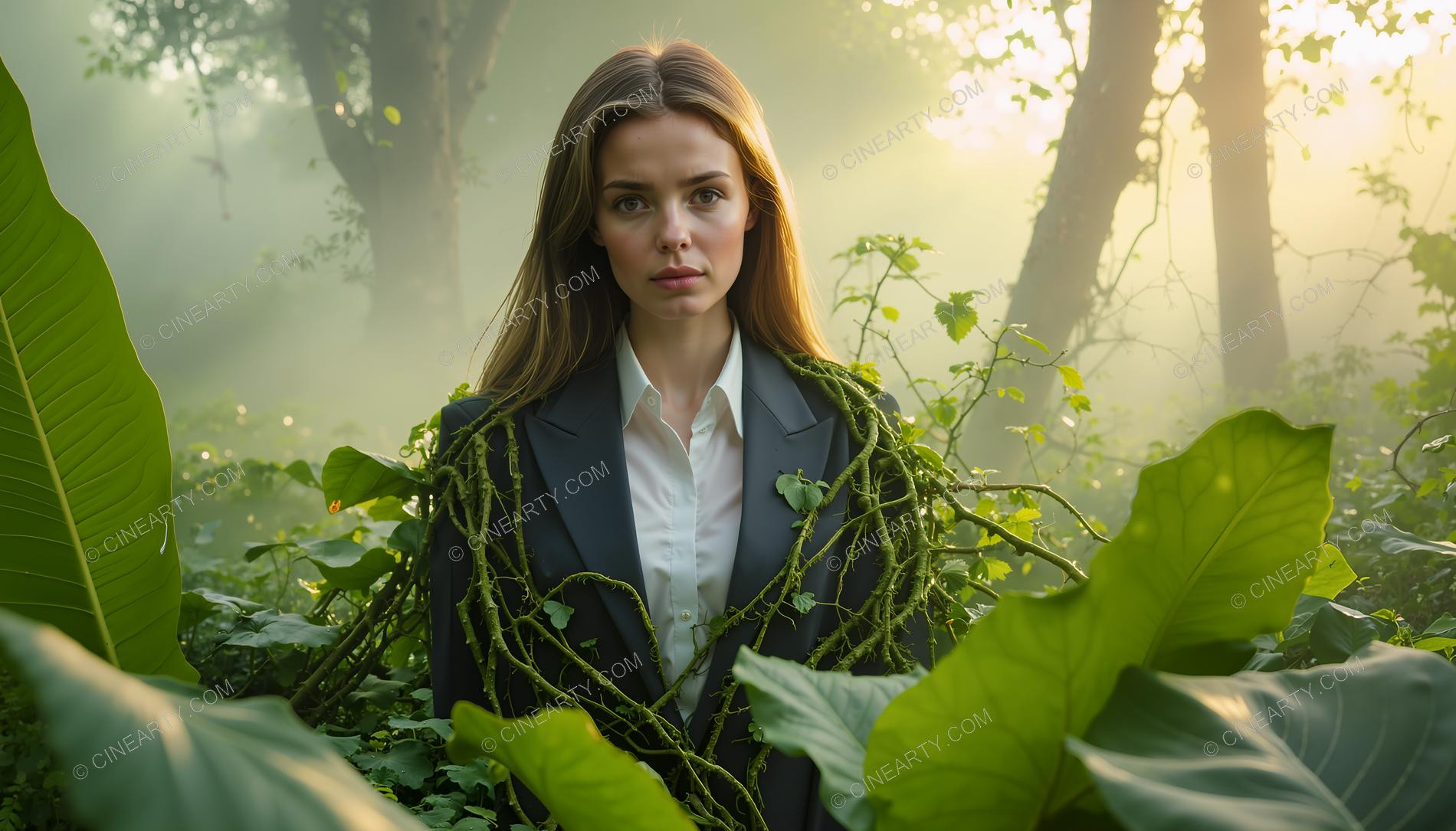 Plants Gently Entwine a Girl 83115