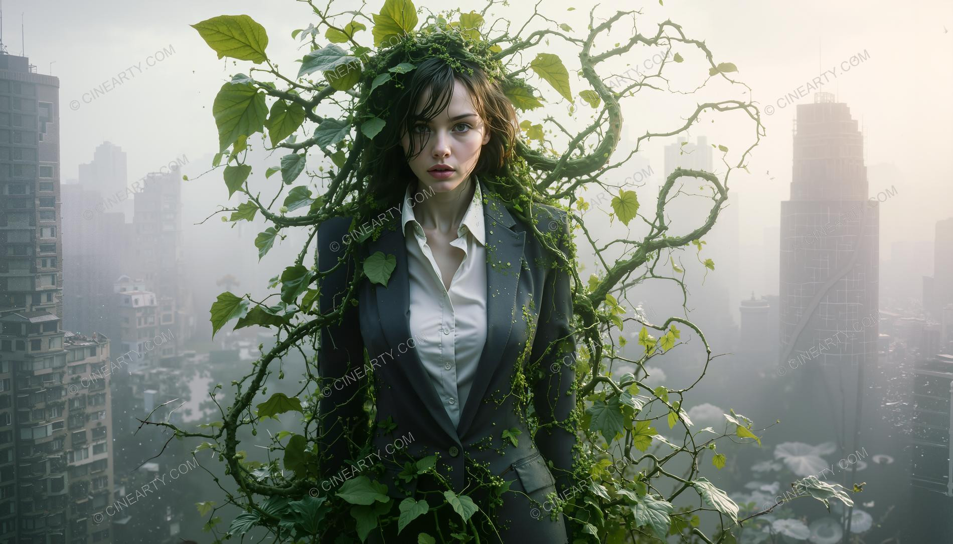 Plants Gently Entwine a Girl 42728