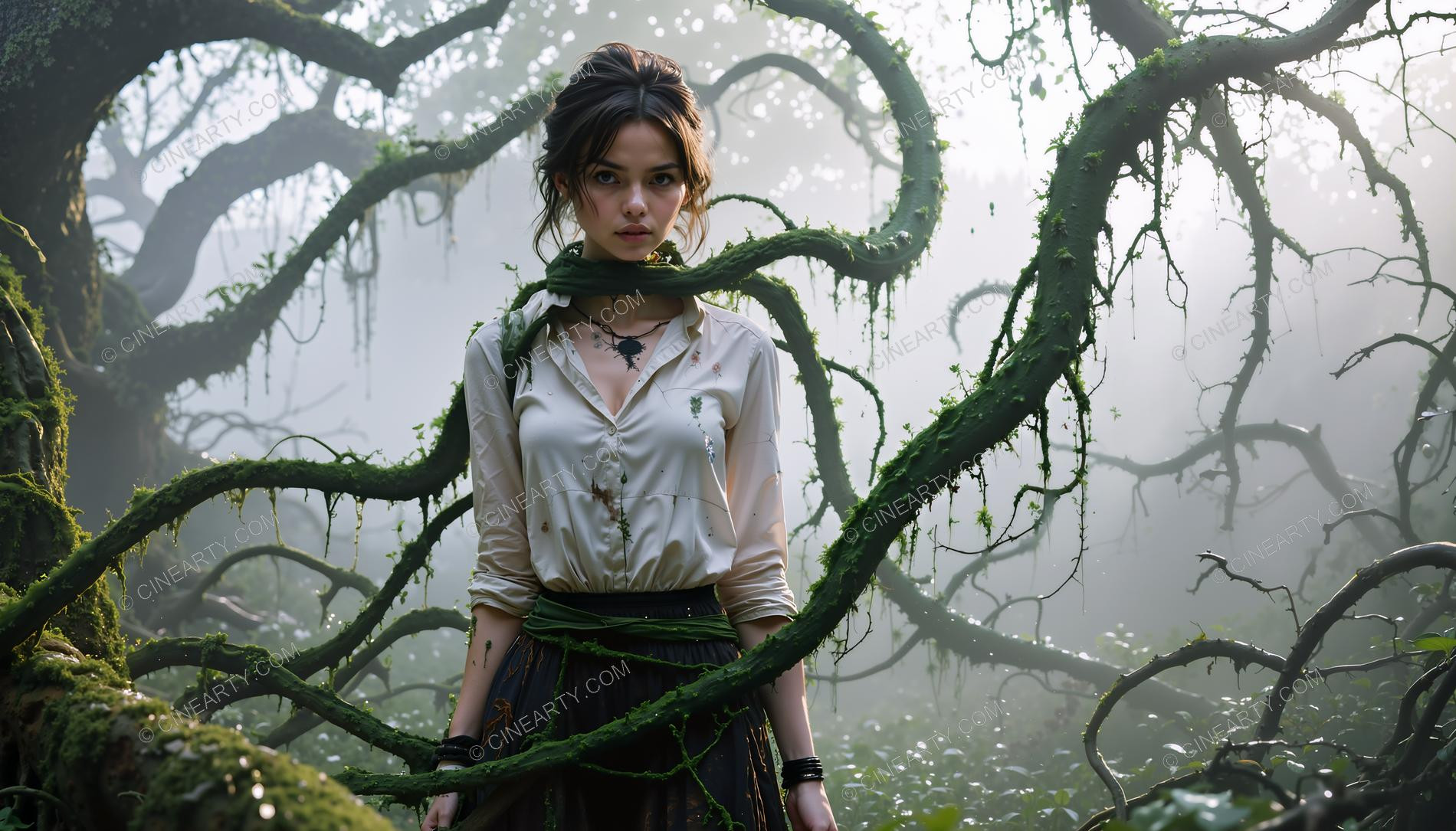 Plants Gently Entwine a Girl 57220