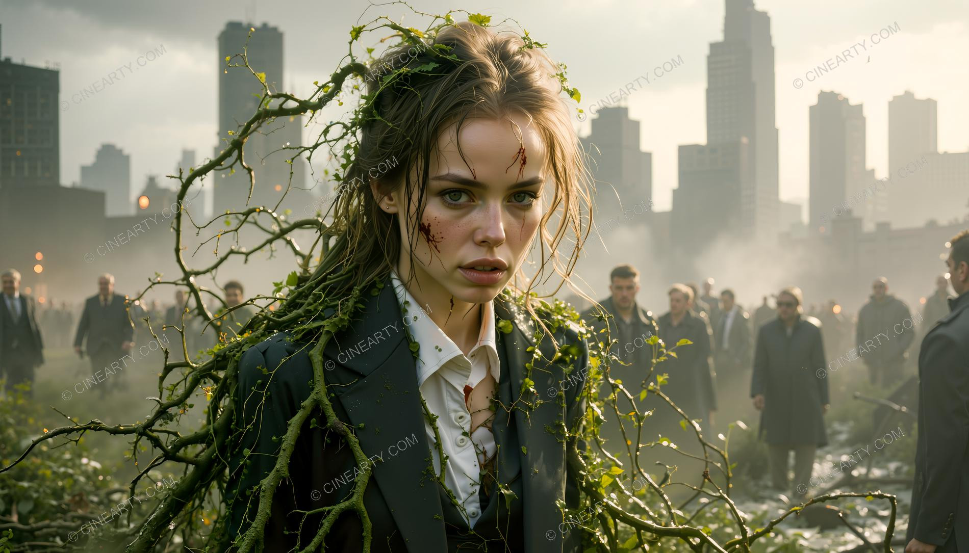 Plants Gently Entwine a Girl 64036