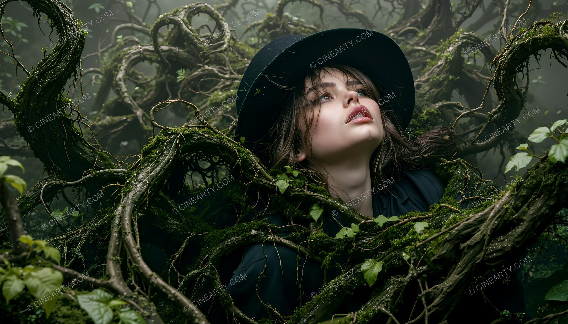 Plants Gently Entwine a Girl 62726