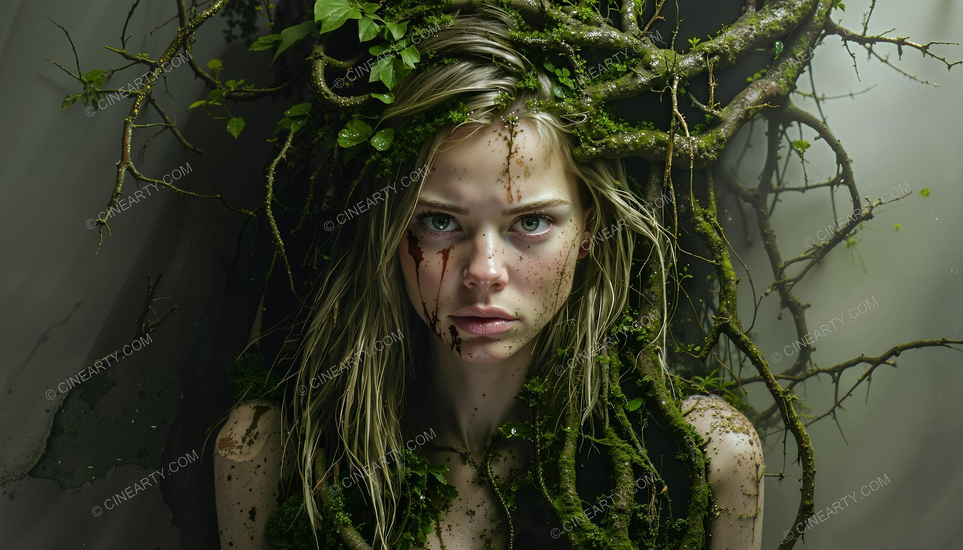 Plants Gently Entwine a Girl 77105