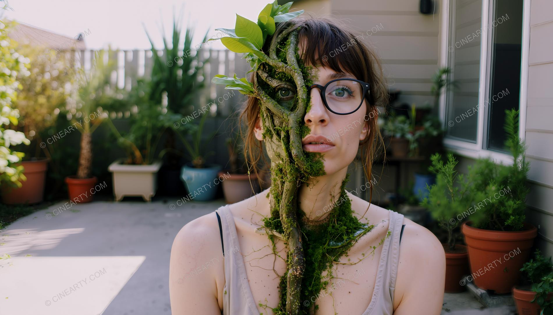 Plants Gently Entwine a Girl 73846