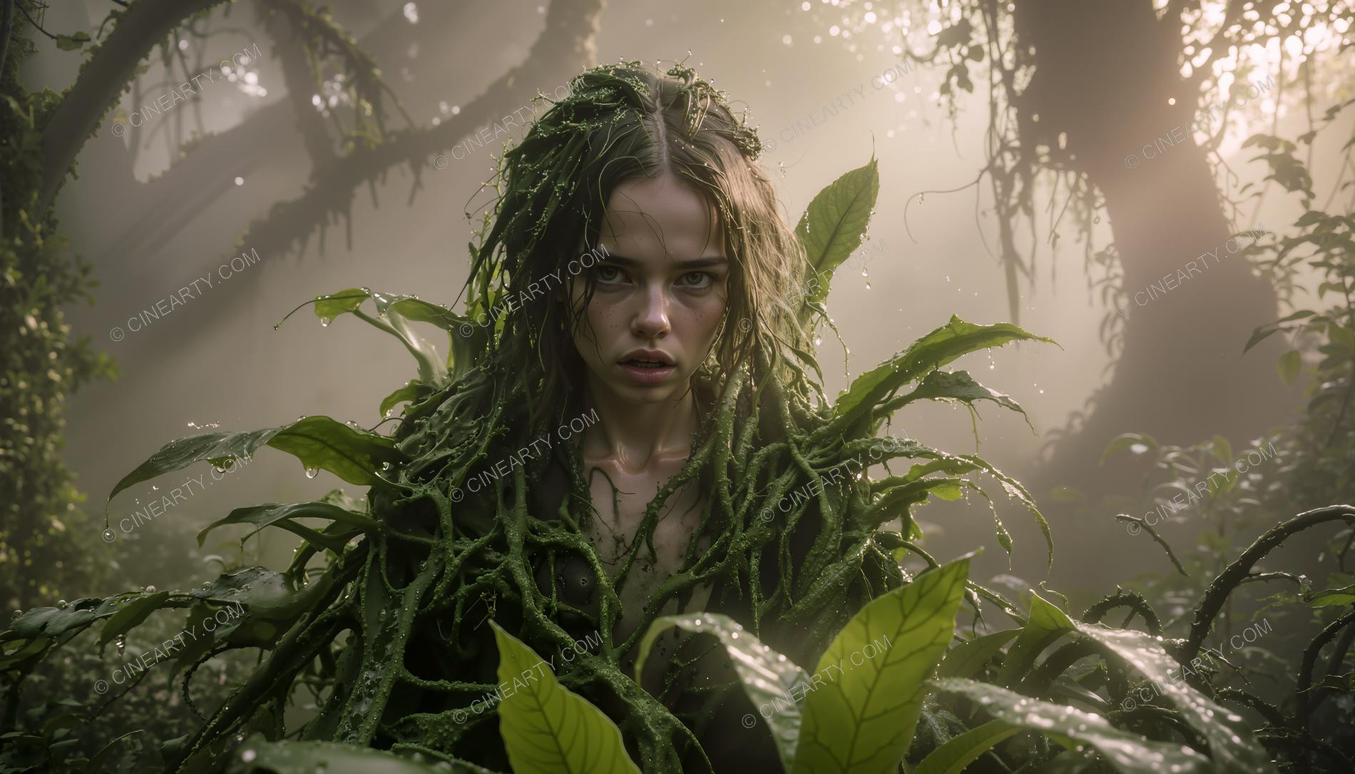 Plants Gently Entwine a Girl 69274