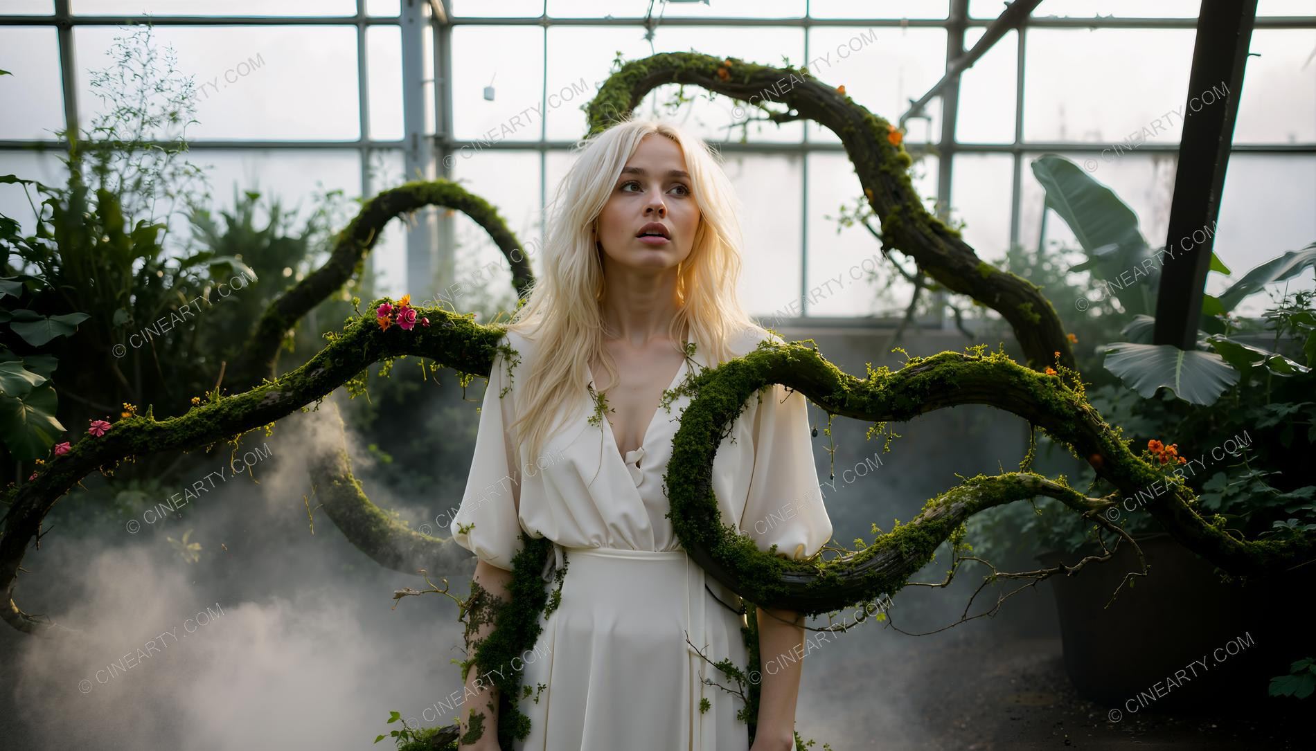 Plants Gently Entwine a Girl 34591