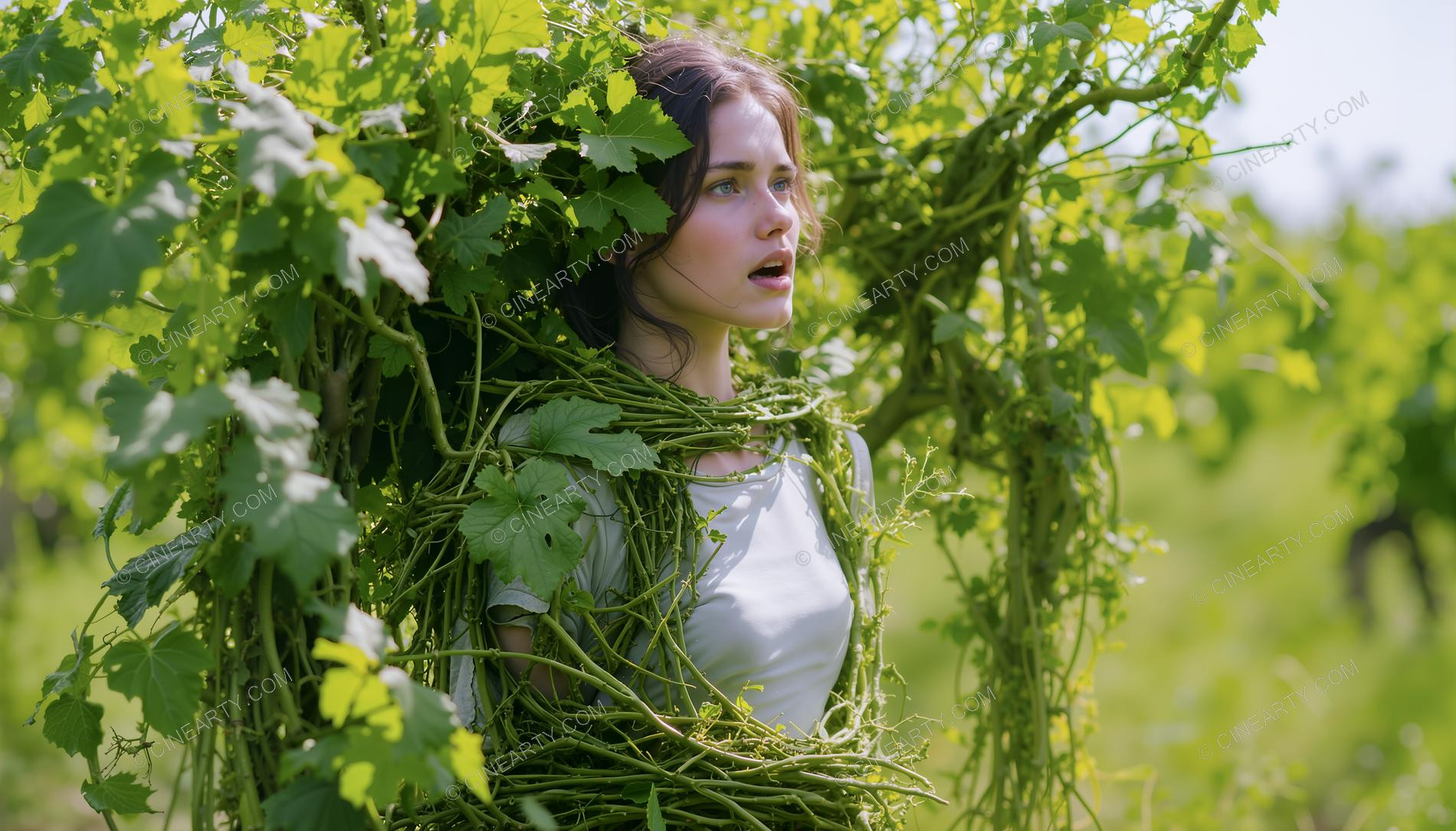 Plants Gently Entwine a Girl 84190