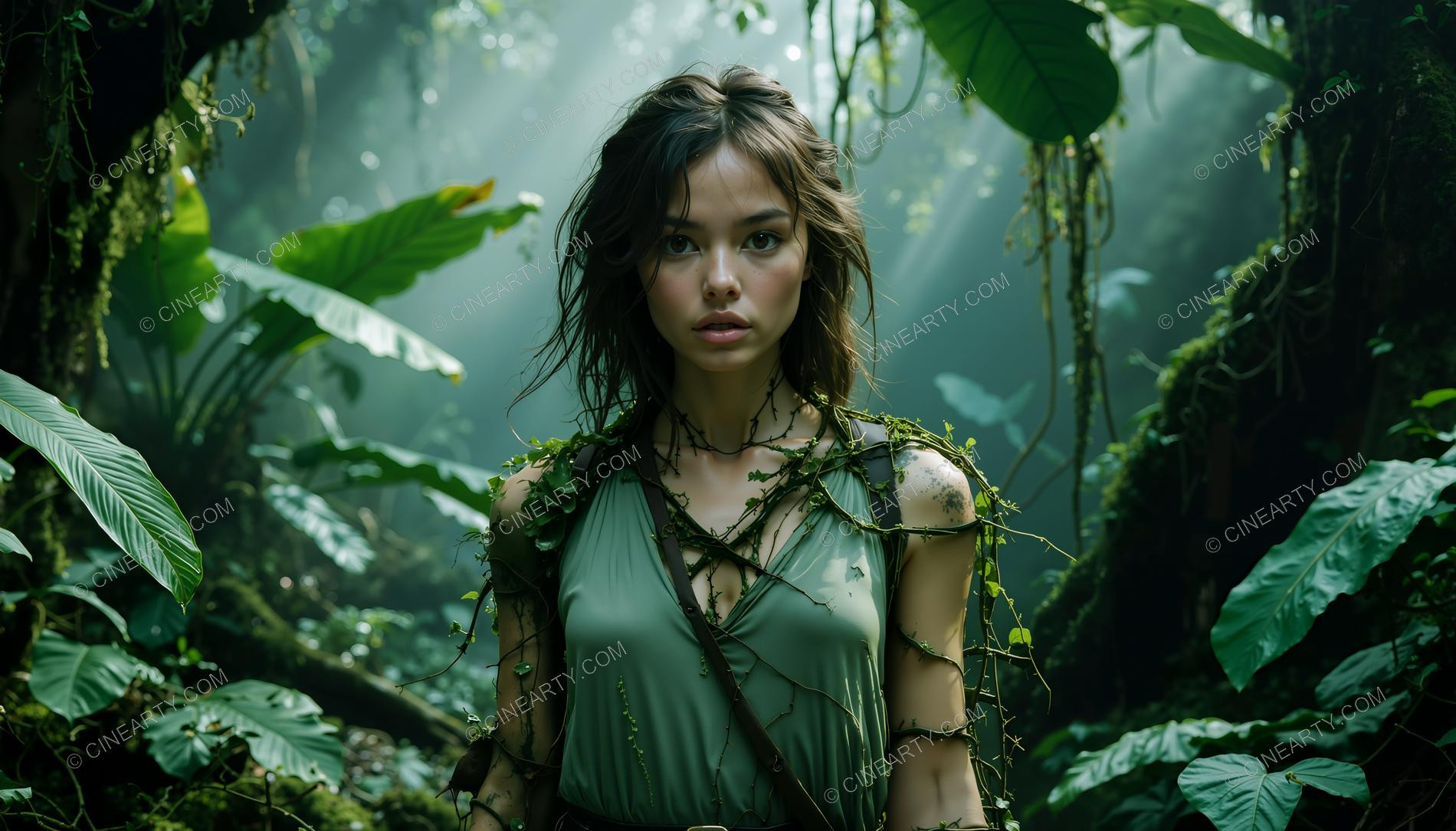 Plants Gently Entwine a Girl 68107