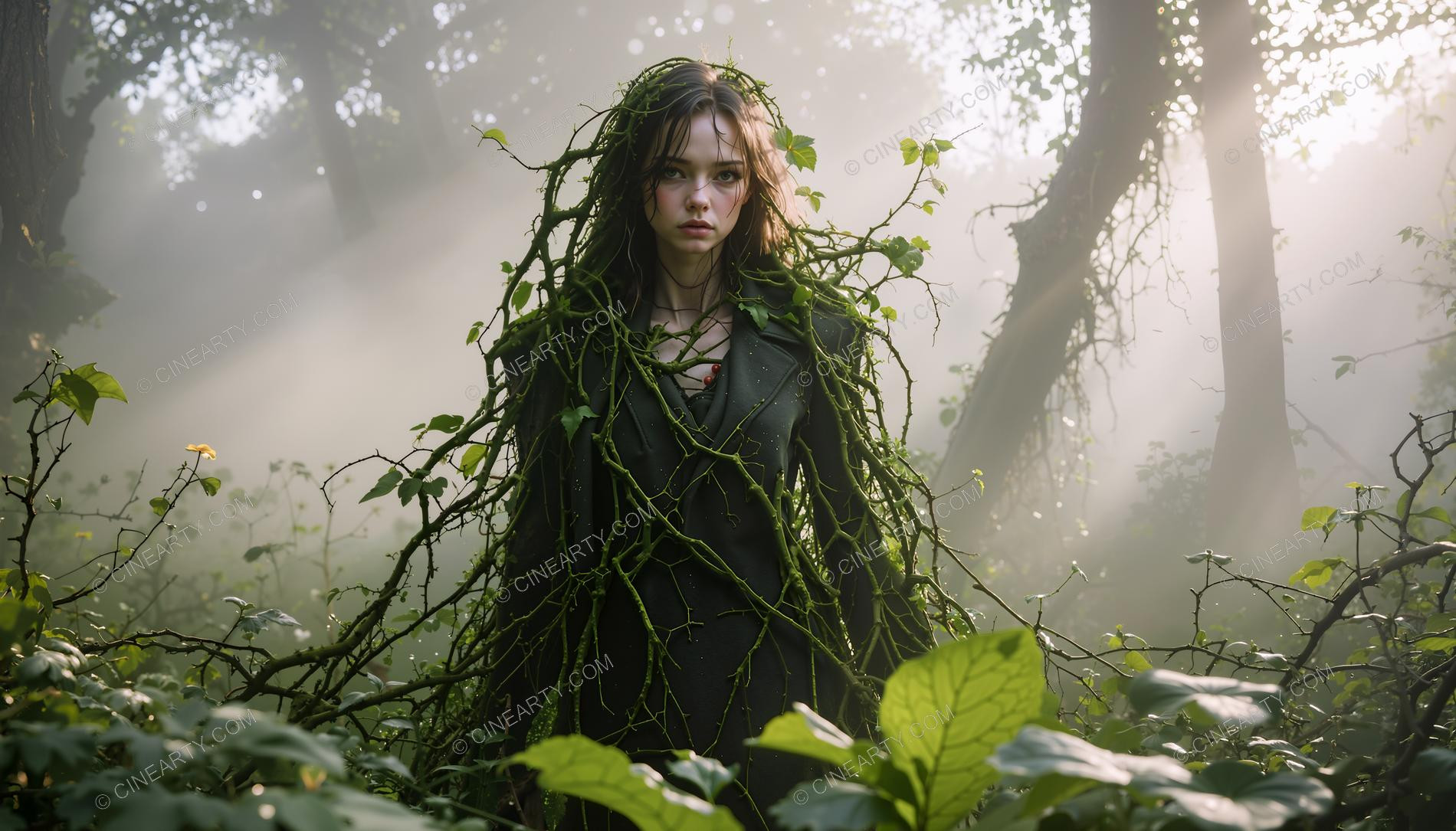 Plants Gently Entwine a Girl 85976