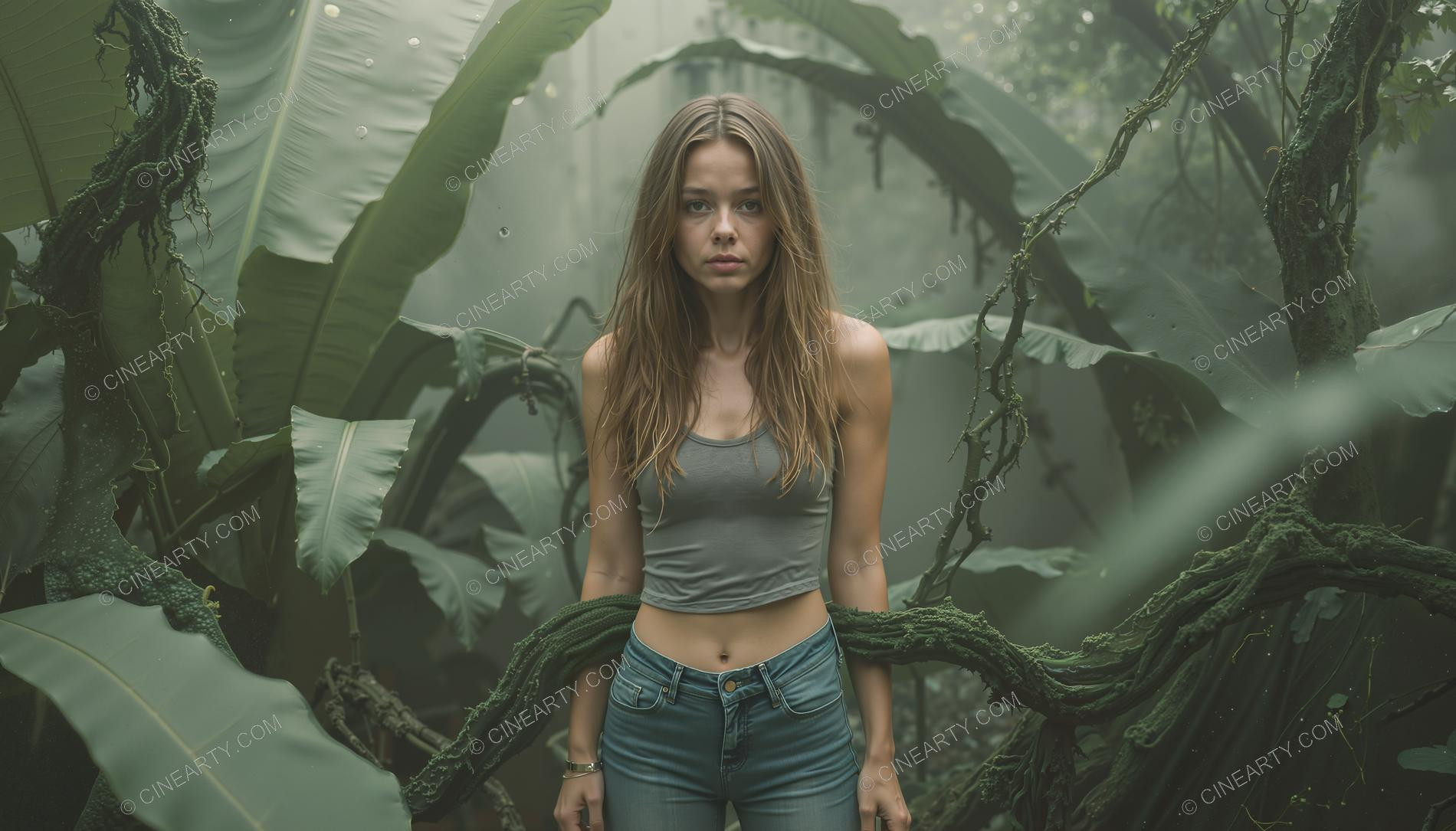 Plants Gently Entwine a Girl 58606