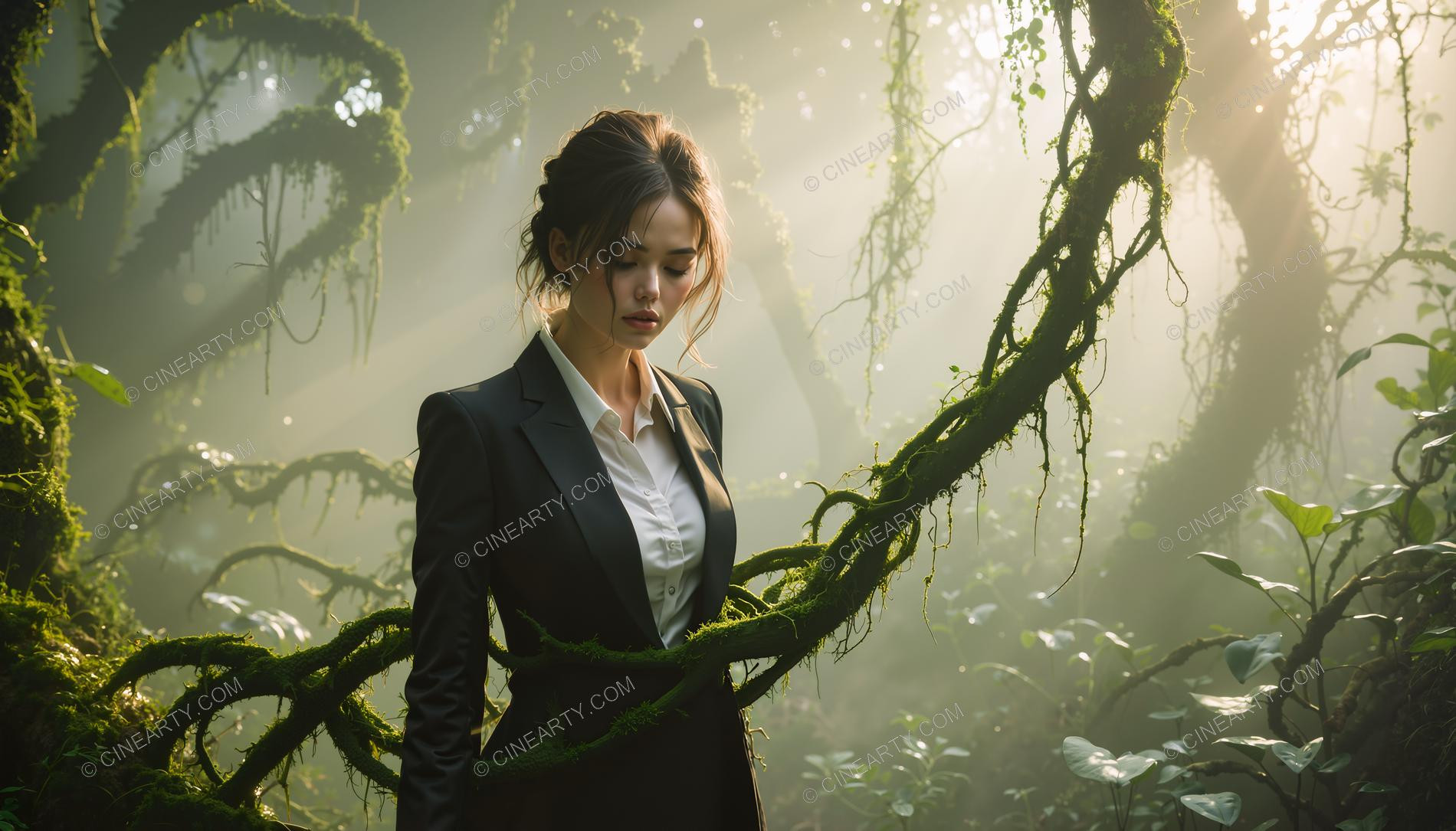 Plants Gently Entwine a Girl 88658