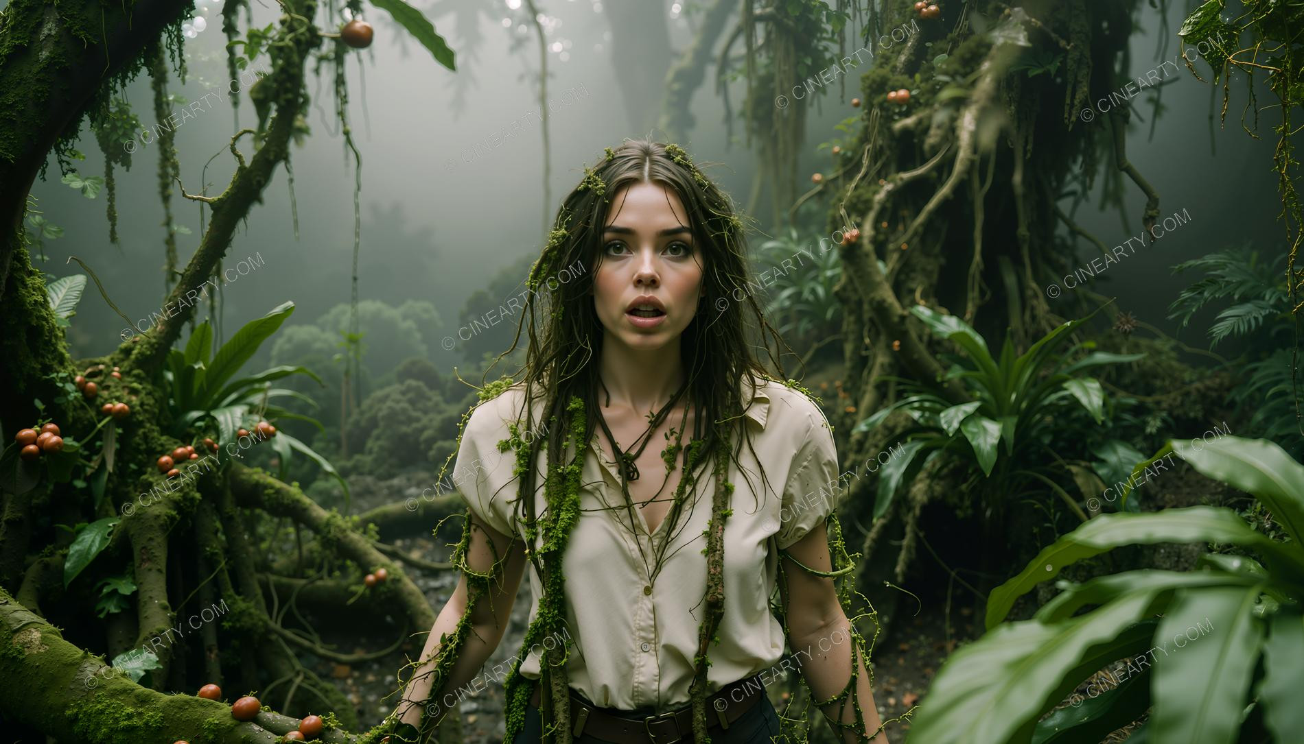 Plants Gently Entwine a Girl 49472