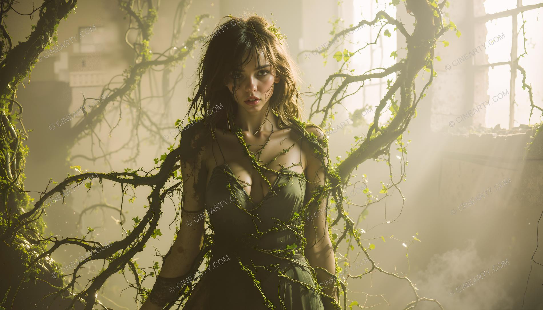 Plants Gently Entwine a Girl 71134