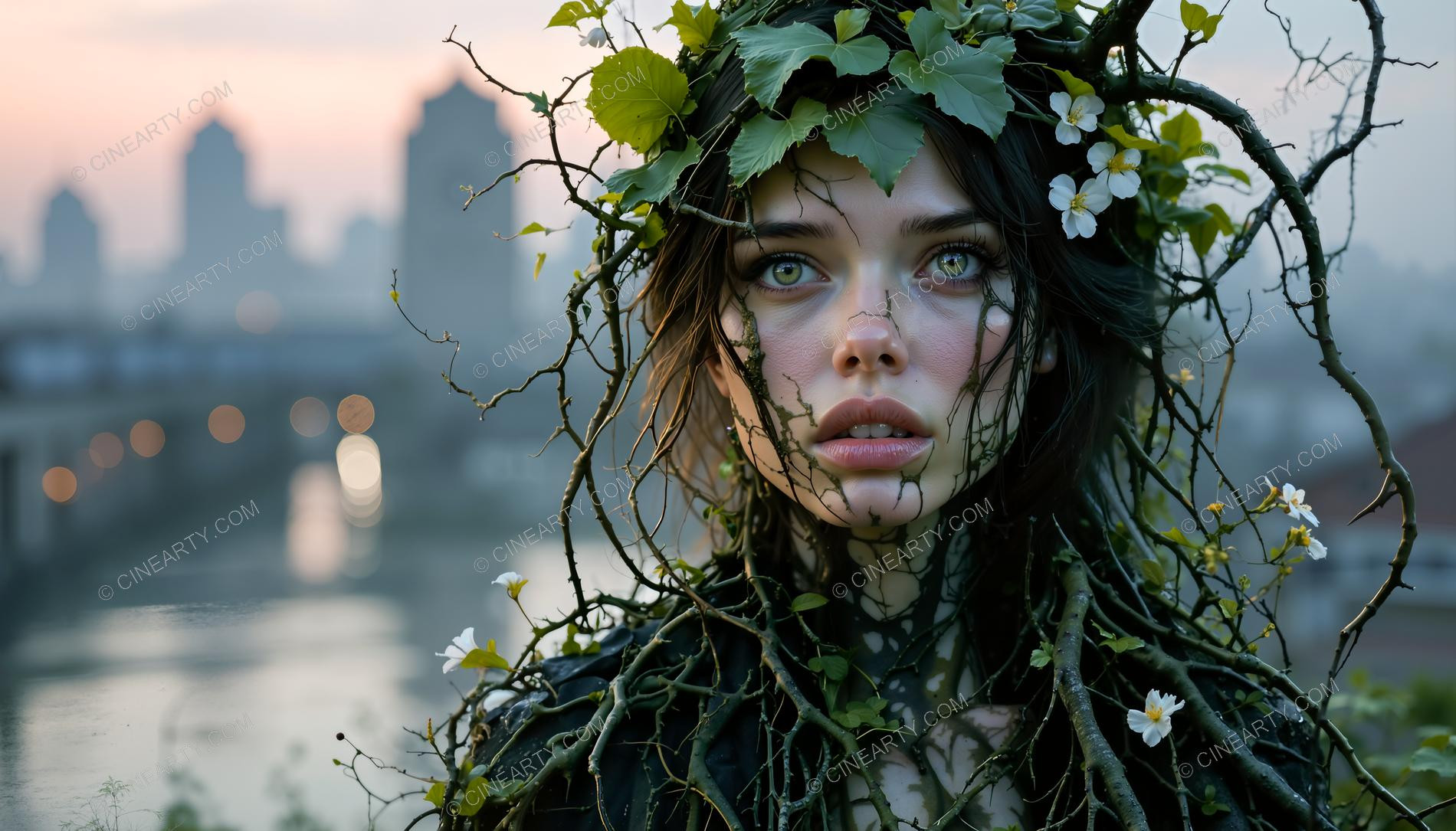 Portrait of a Girl in Symbiosis with Plants 65341