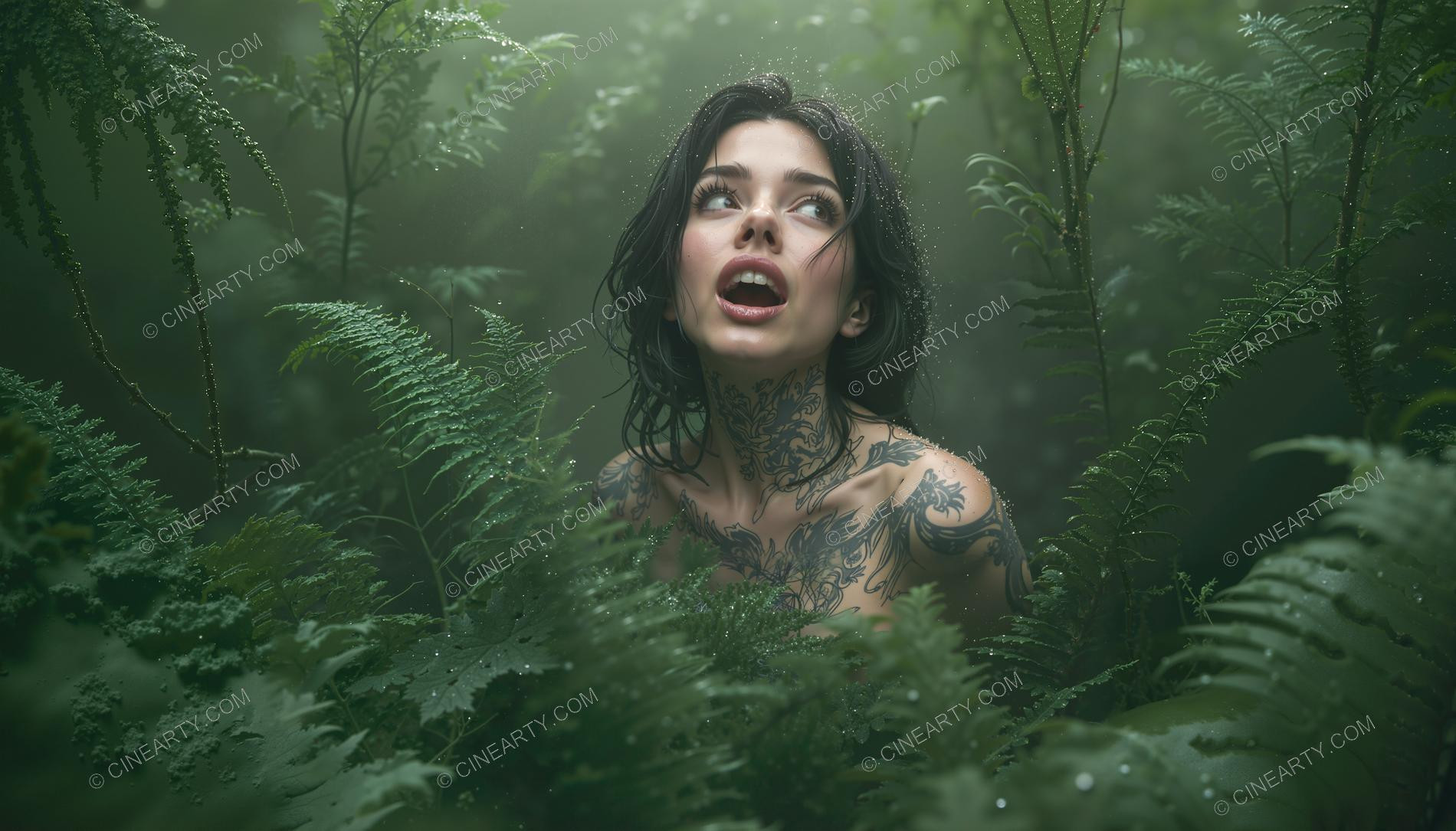 Portrait of a Girl in Symbiosis with Plants 96254