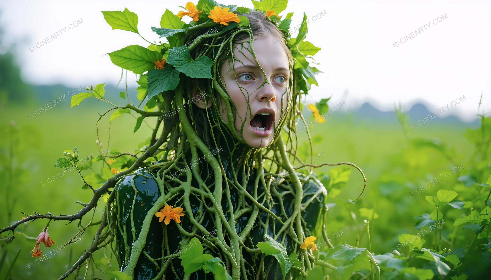 Portrait of a Girl in Symbiosis with Plants 57331