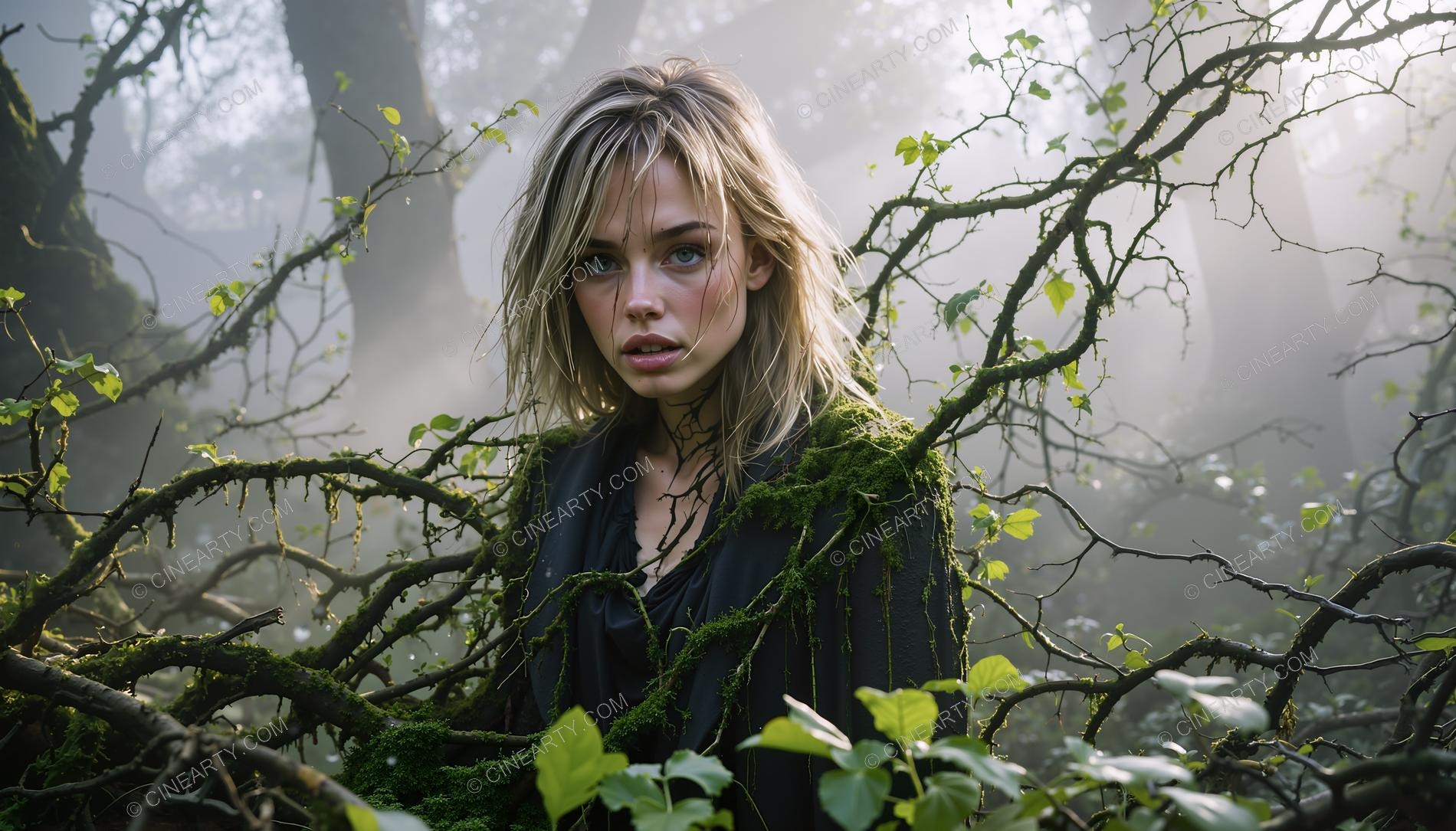 Portrait of a Girl in Symbiosis with Plants 62801