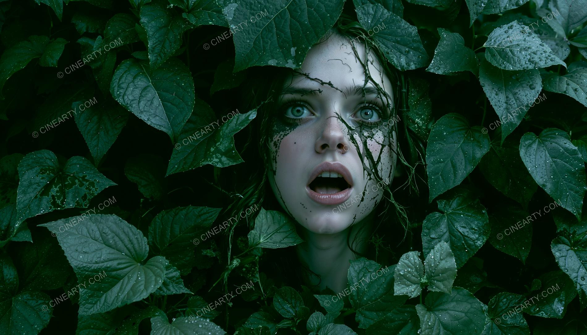 Portrait of a Girl in Symbiosis with Plants 11713