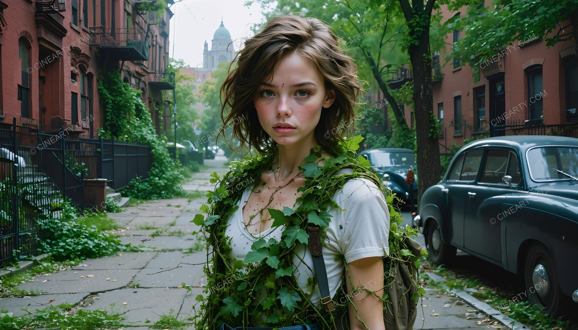 Portrait of a Girl in Symbiosis with Plants 74851