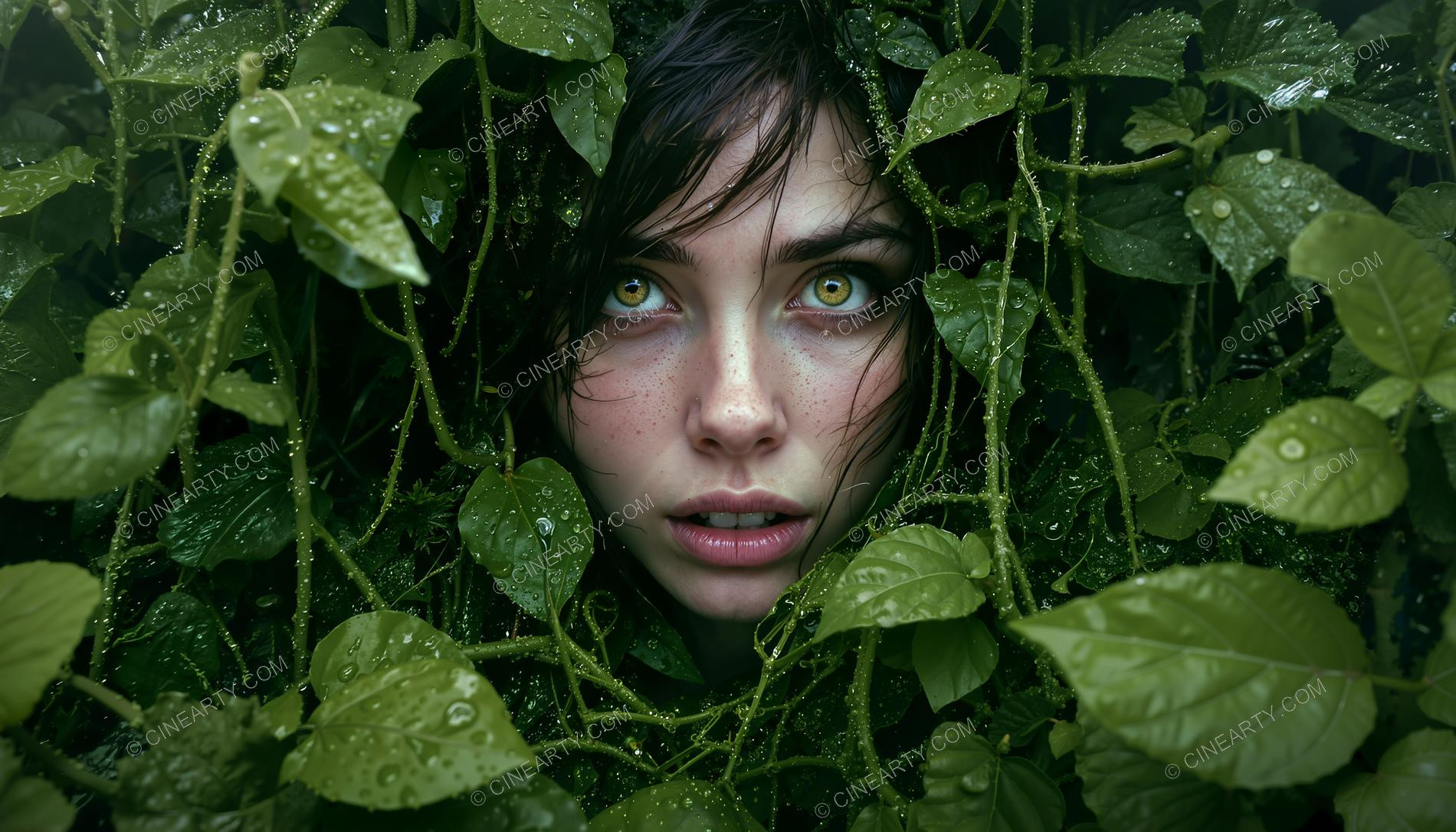 Portrait of a Girl in Symbiosis with Plants 48598