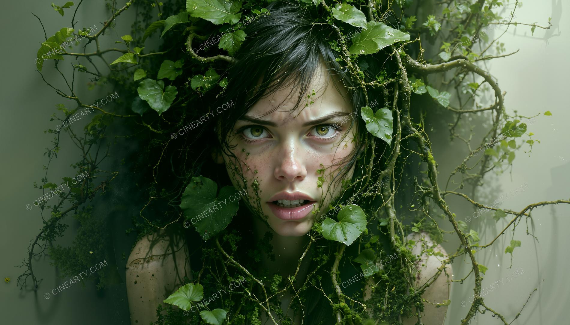 Portrait of a Girl in Symbiosis with Plants 41020