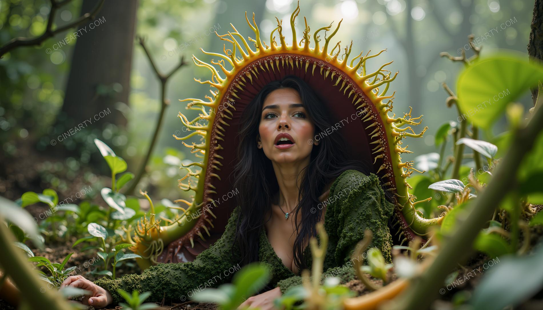 Girl and Huge Mawspawn Monsters 39335