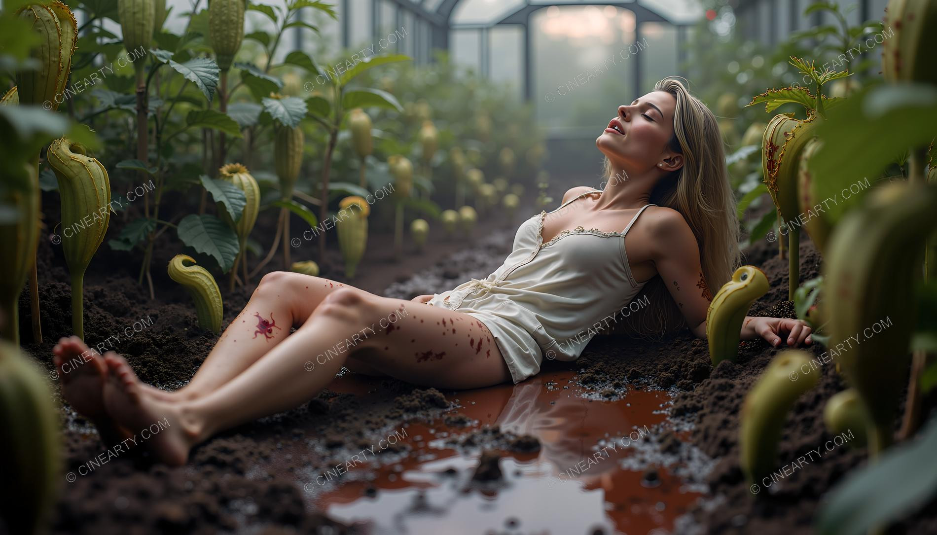 Girl and Plants 98553