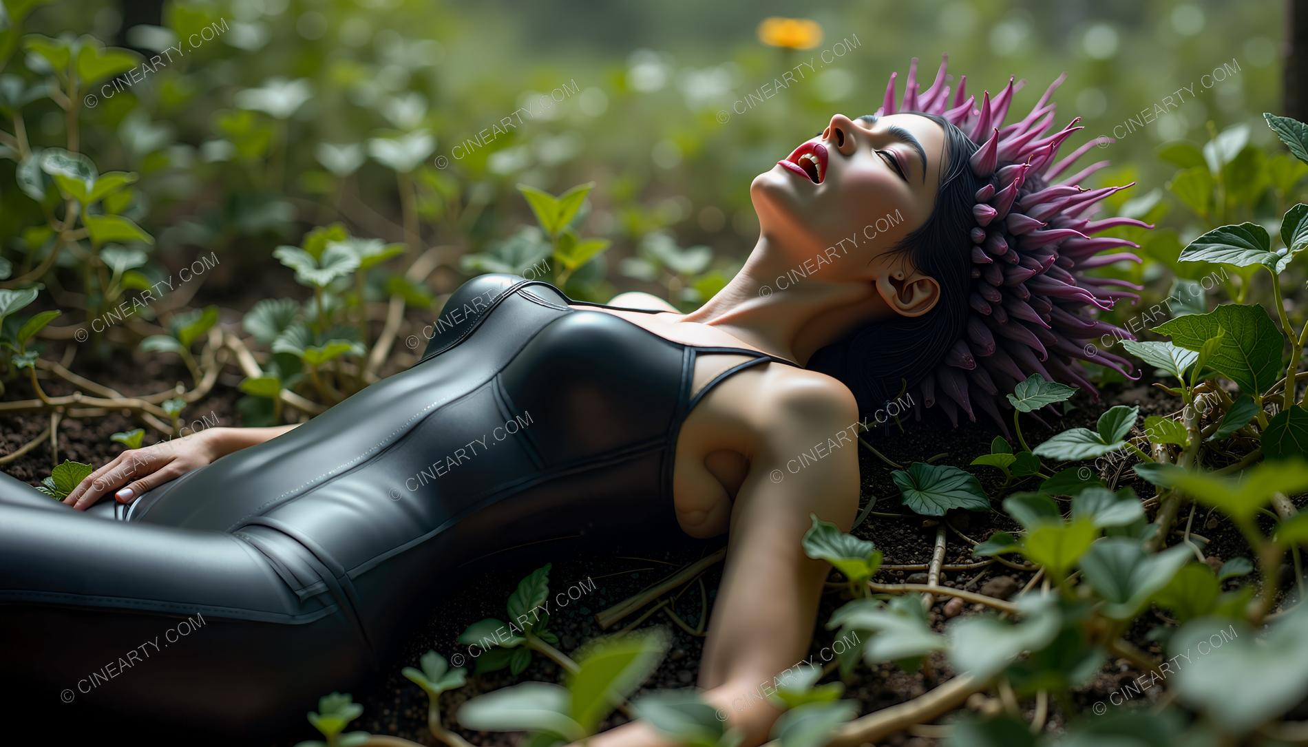 Girl and Plants 25587