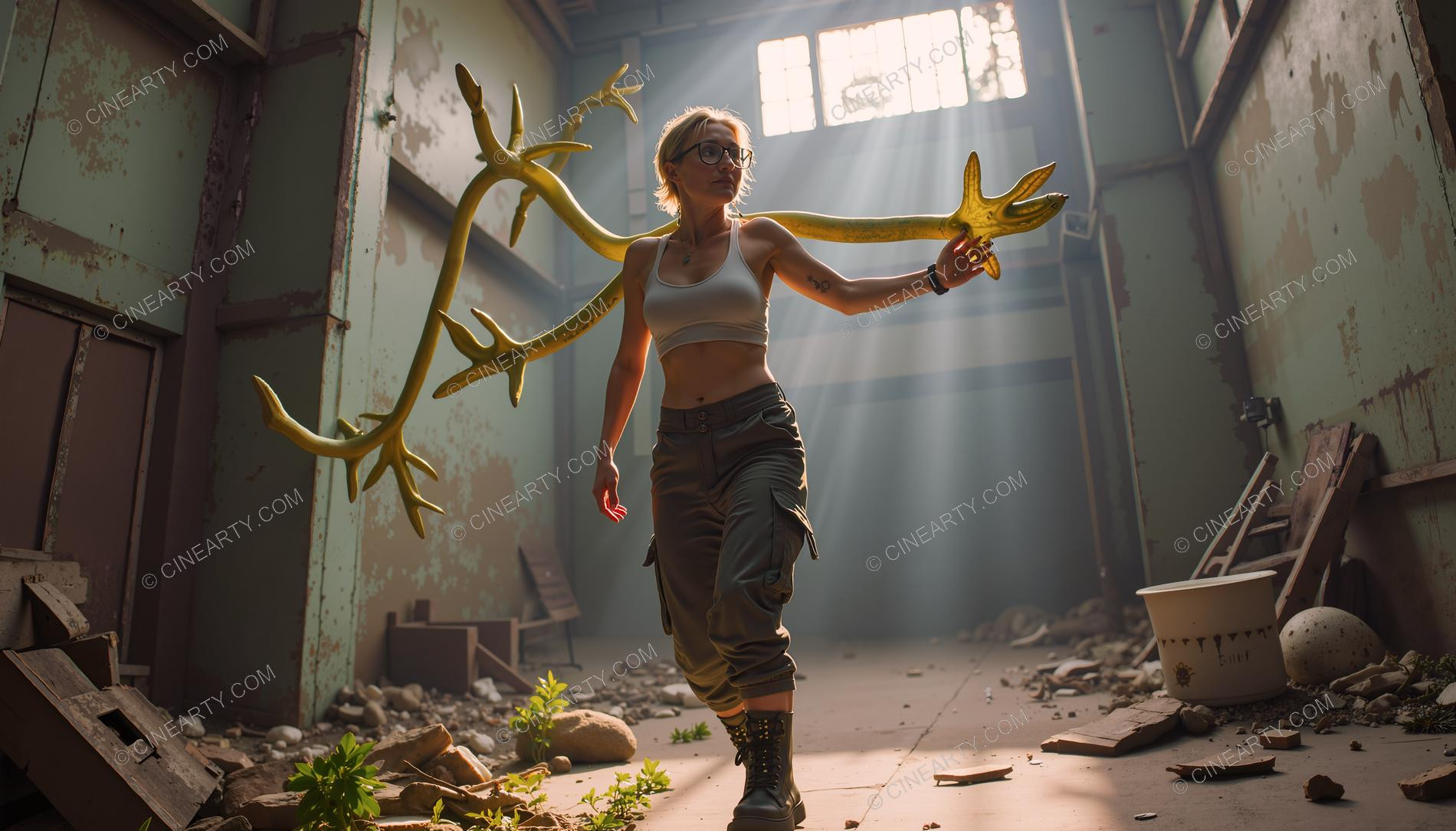 Girl and Plants 14016