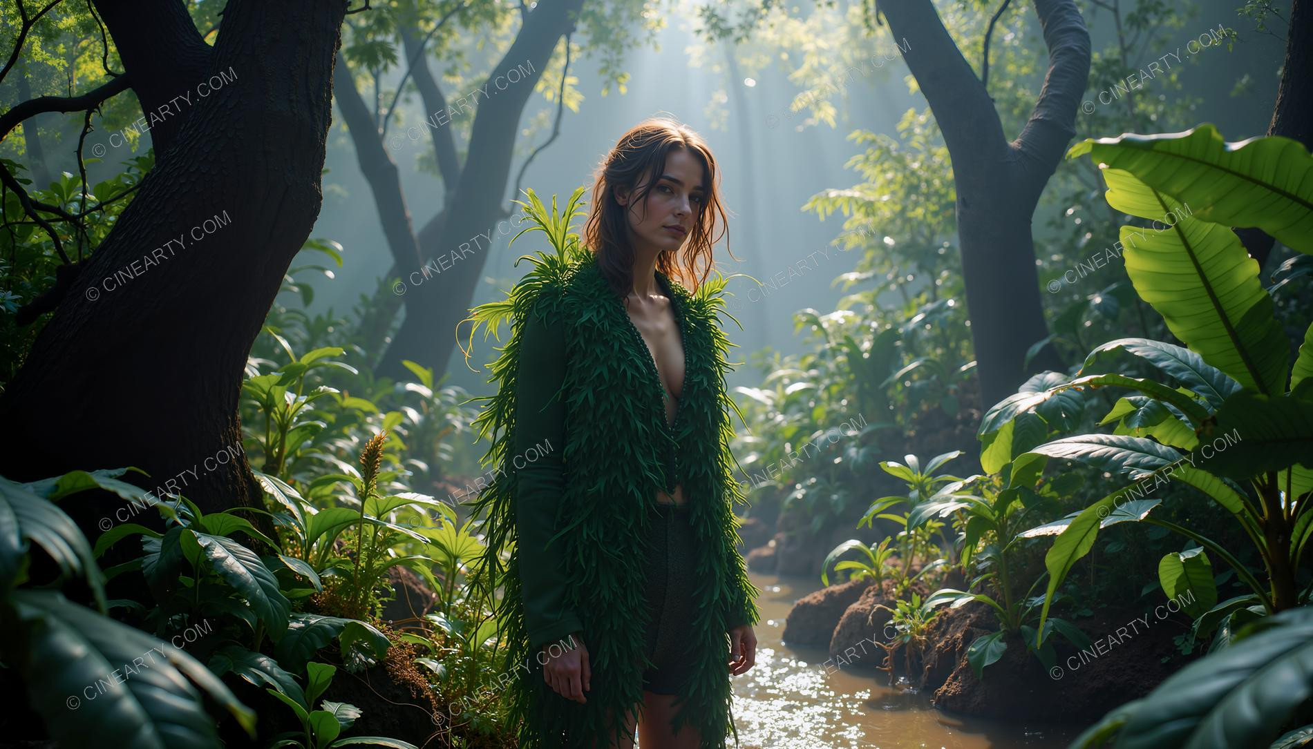 Girl and Plants 23557