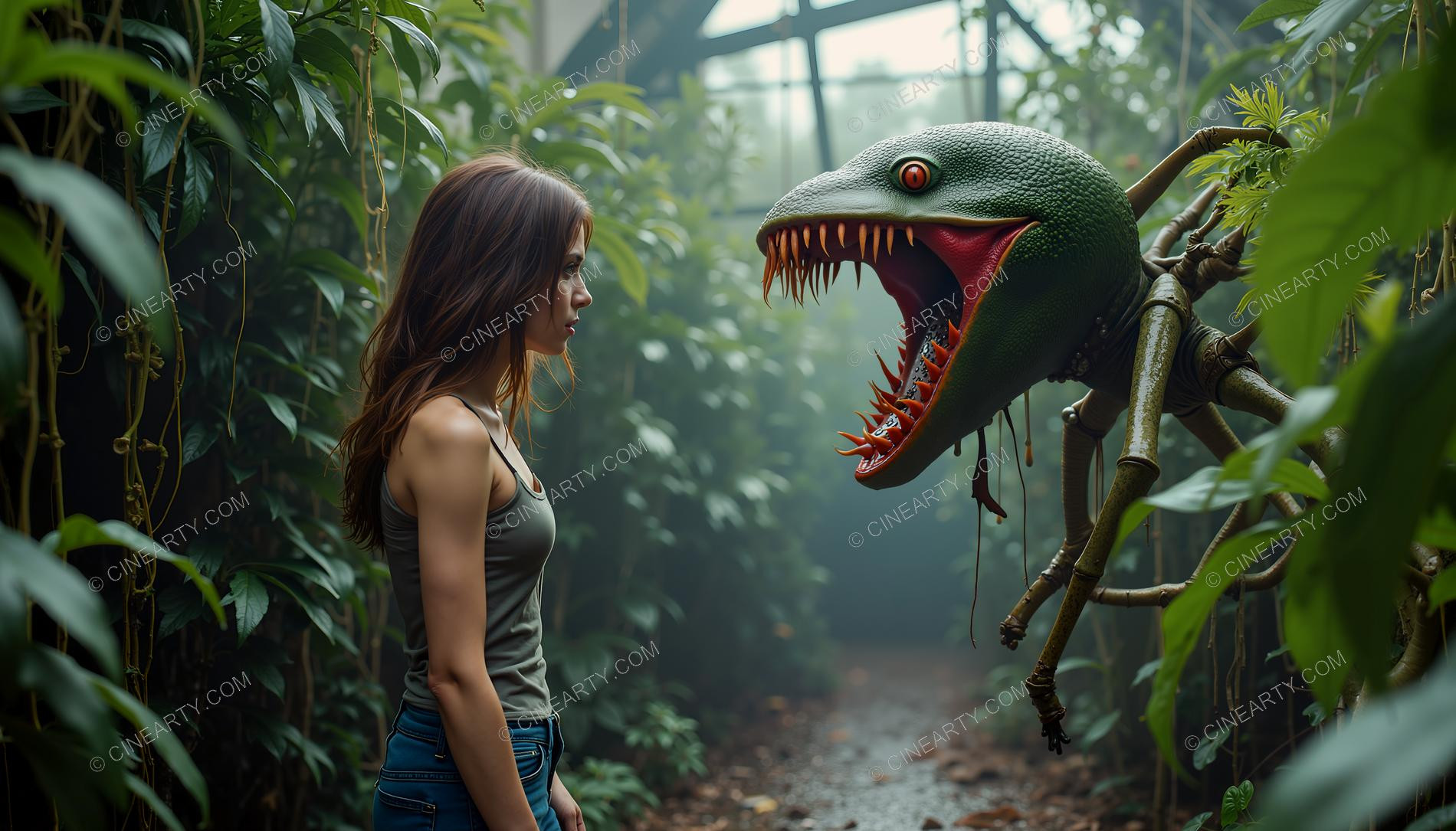 Plants engulf Girl (Horror) 18183